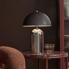 Mushroom Table Lamp Chrome (Set of 2)