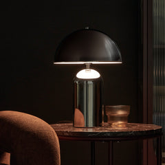 Mushroom Table Lamp Chrome (Set of 2)