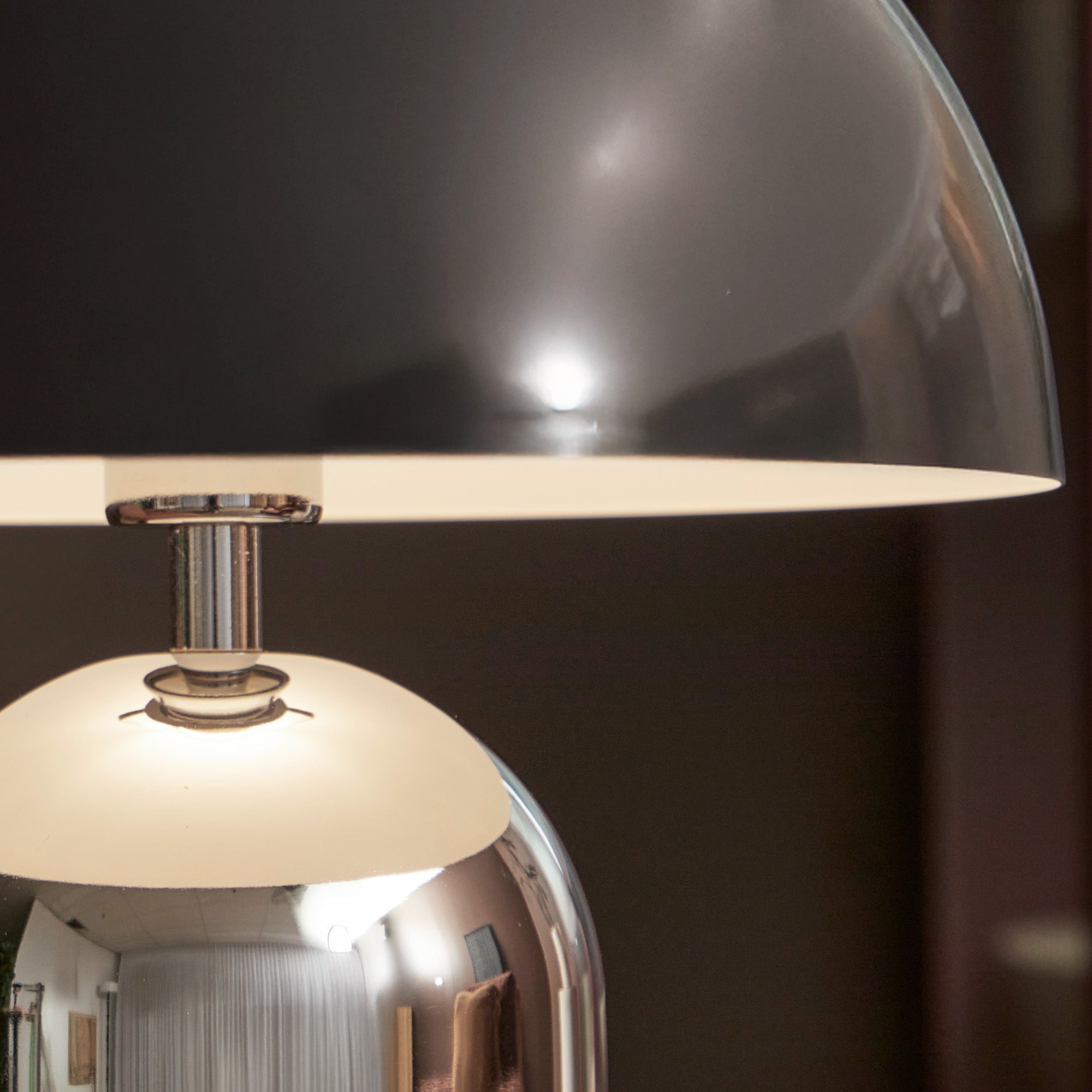 Mushroom Table Lamp Chrome (Set of 2)