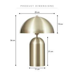 Mushroom Table Lamp Gold (Set of 2)