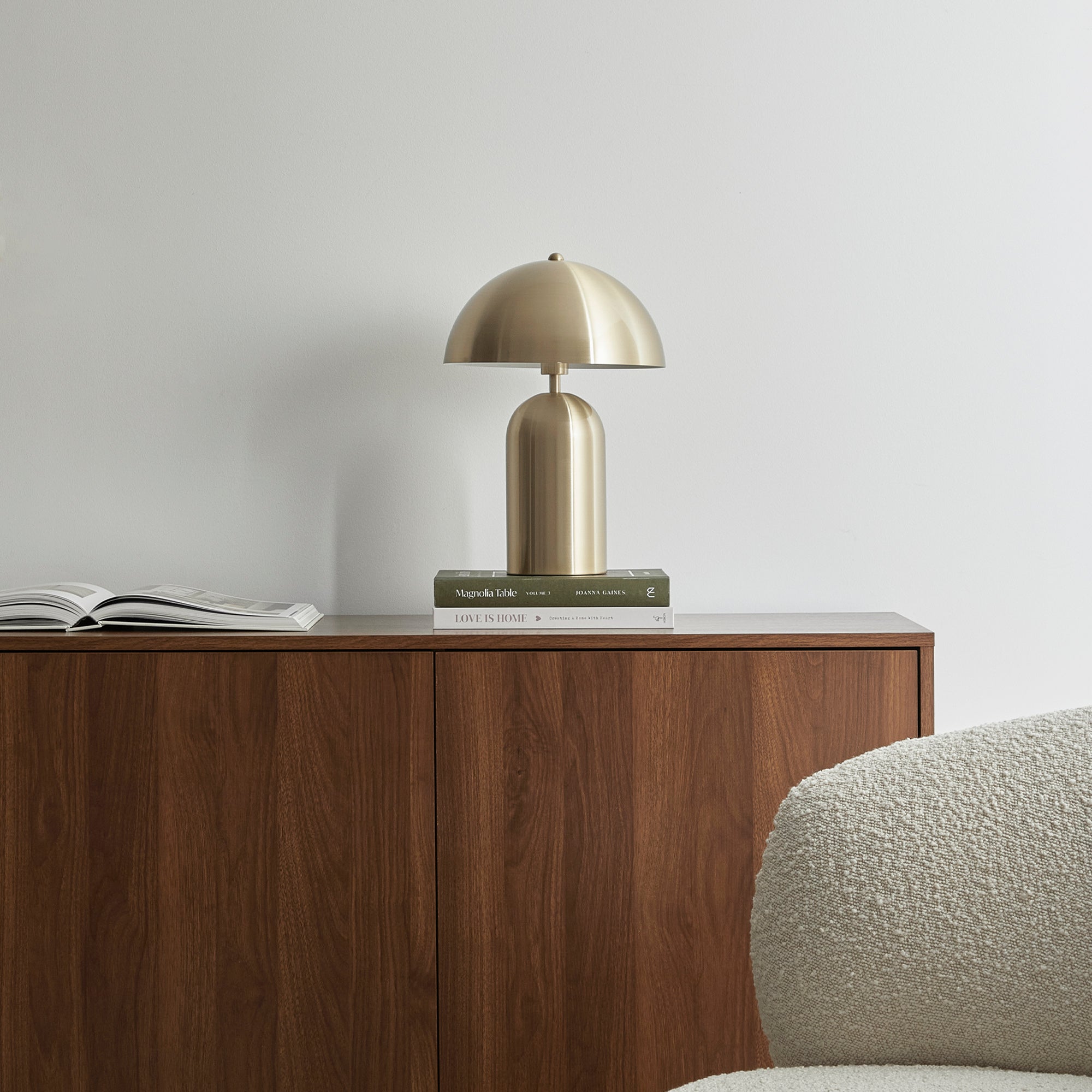Mushroom Table Lamp Gold