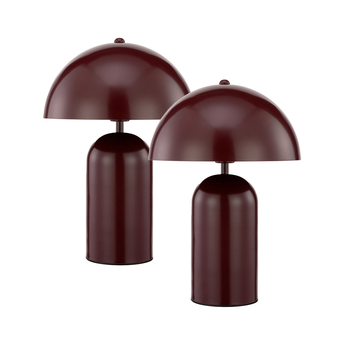 Mushroom Table Lamp Cabernet (Set of 2)