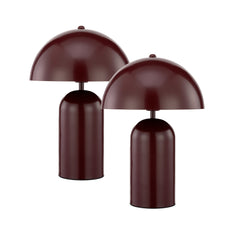 Mushroom Table Lamp Cabernet (Set of 2)