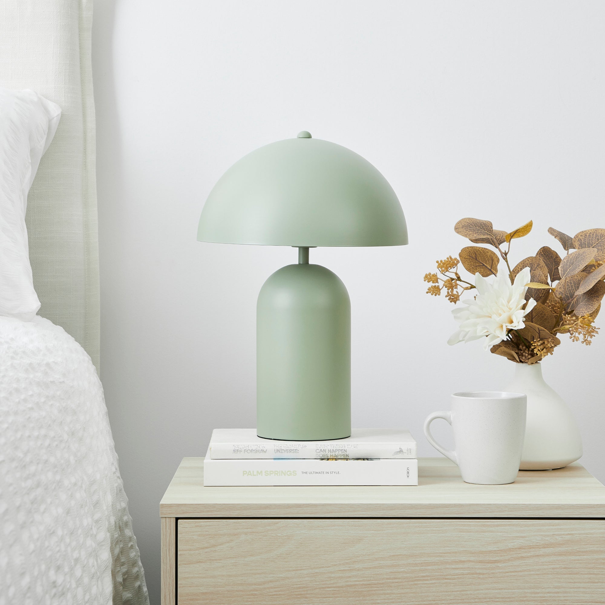 Mushroom Table Lamp Sage