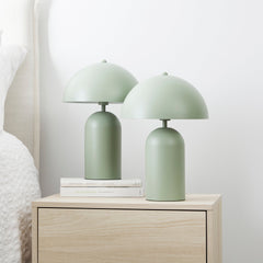 Mushroom Table Lamp Sage (Set of 2)