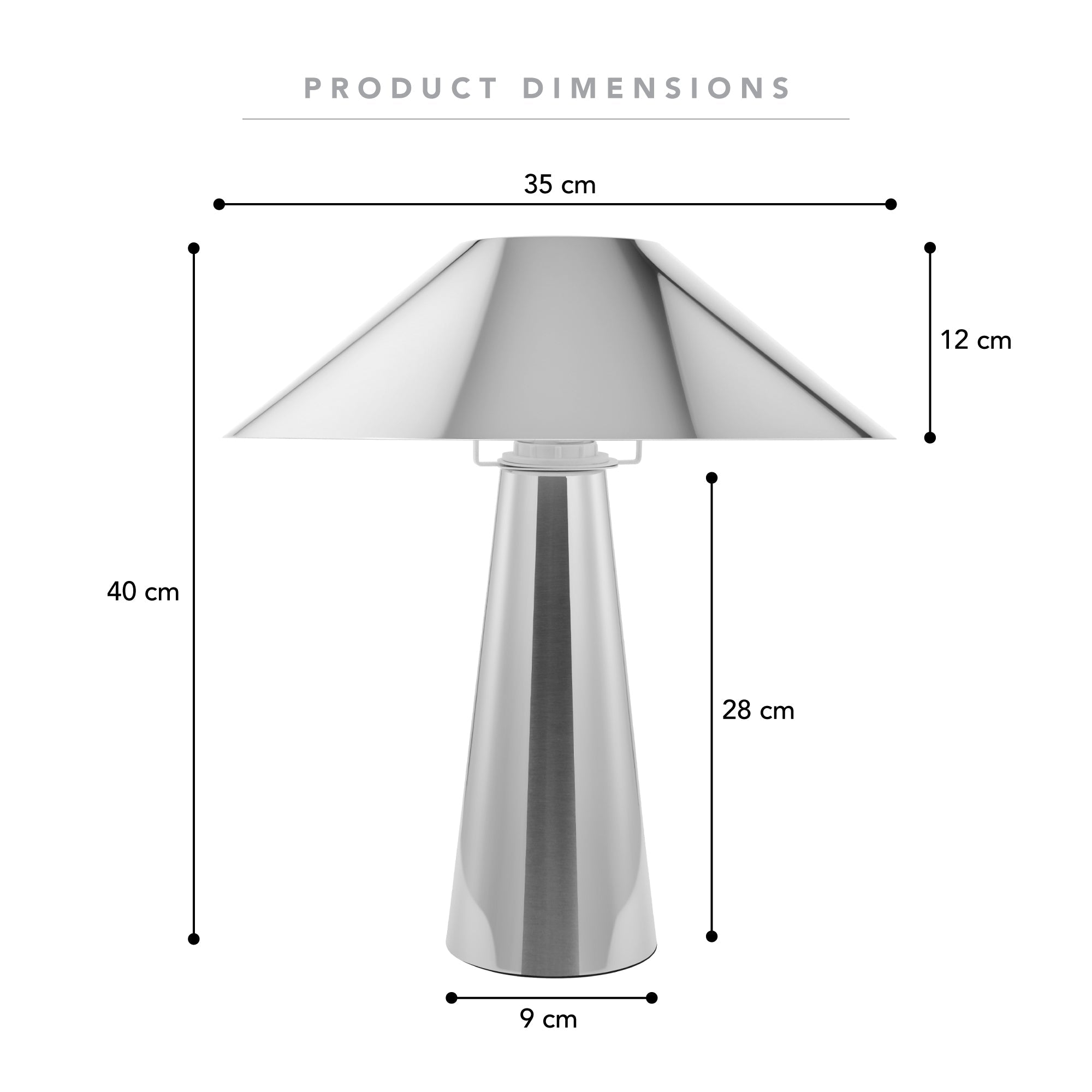 Nova Table Lamp Chrome (Set of 2)