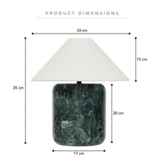 Blake Marble Table Lamp Emerald (Set of 2)