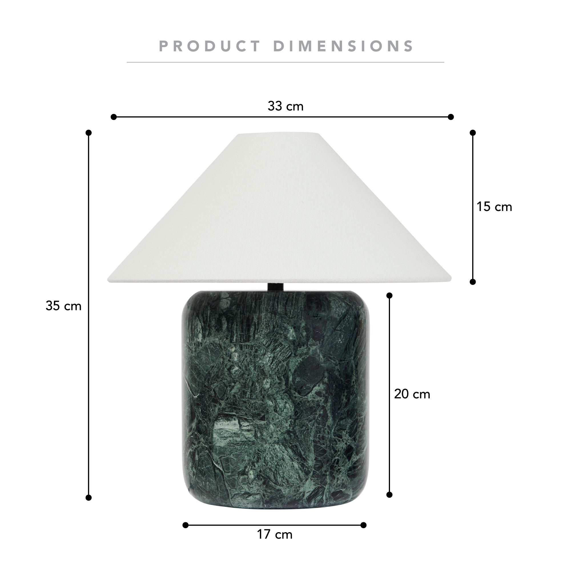 Blake Marble Table Lamp Emerald