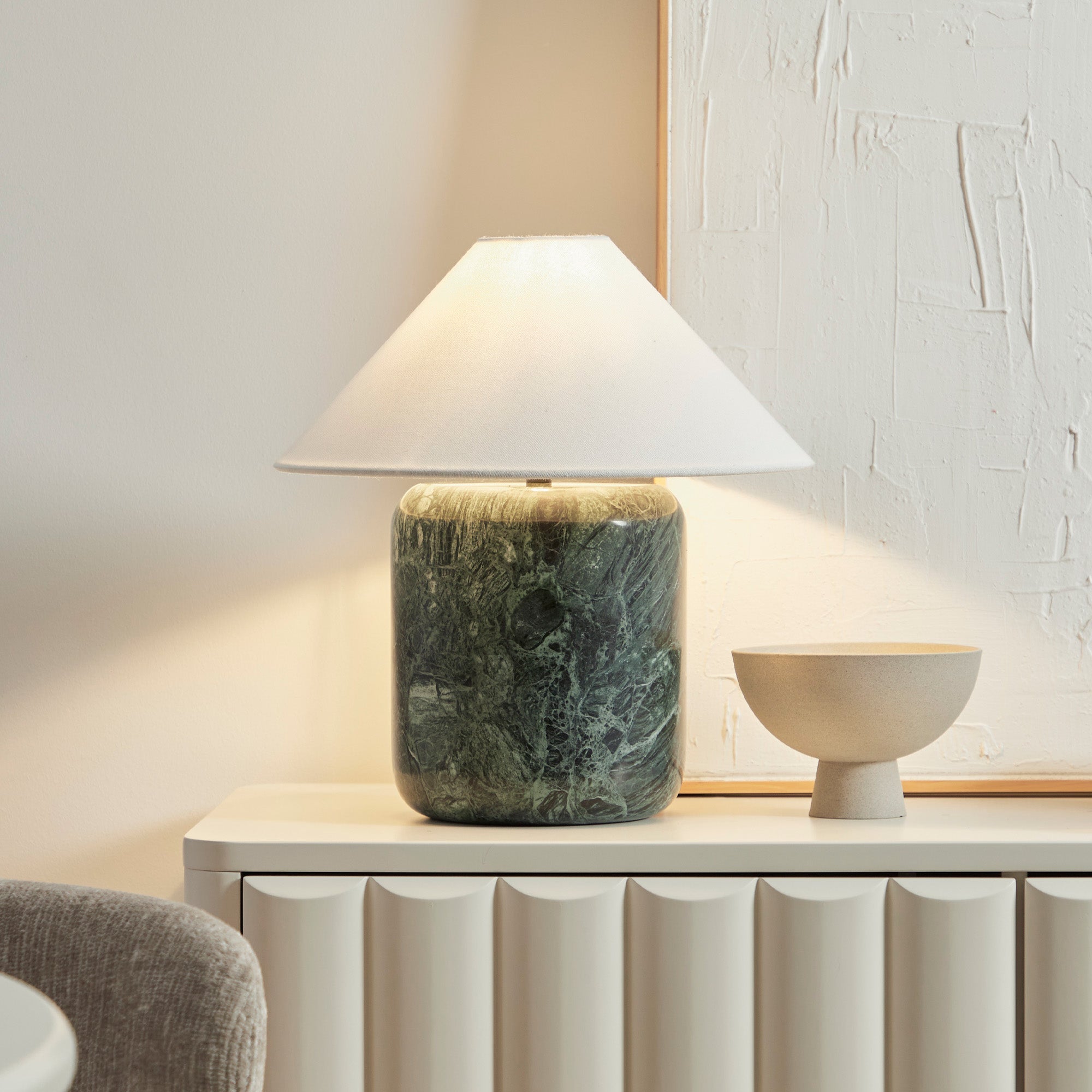 Blake Marble Table Lamp Emerald (Set of 2)