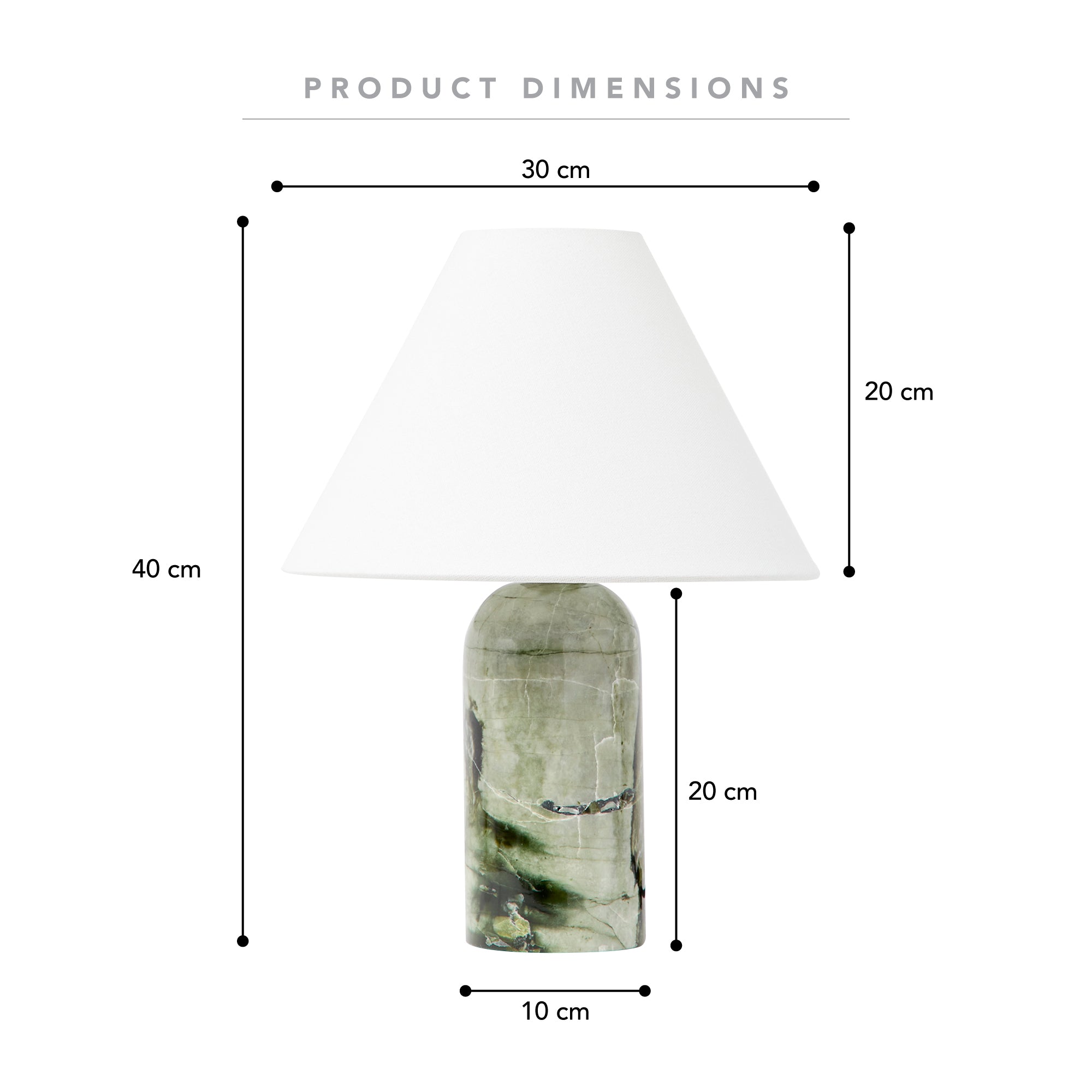 Arabella Marble Table Lamp Jade (Set of 2)