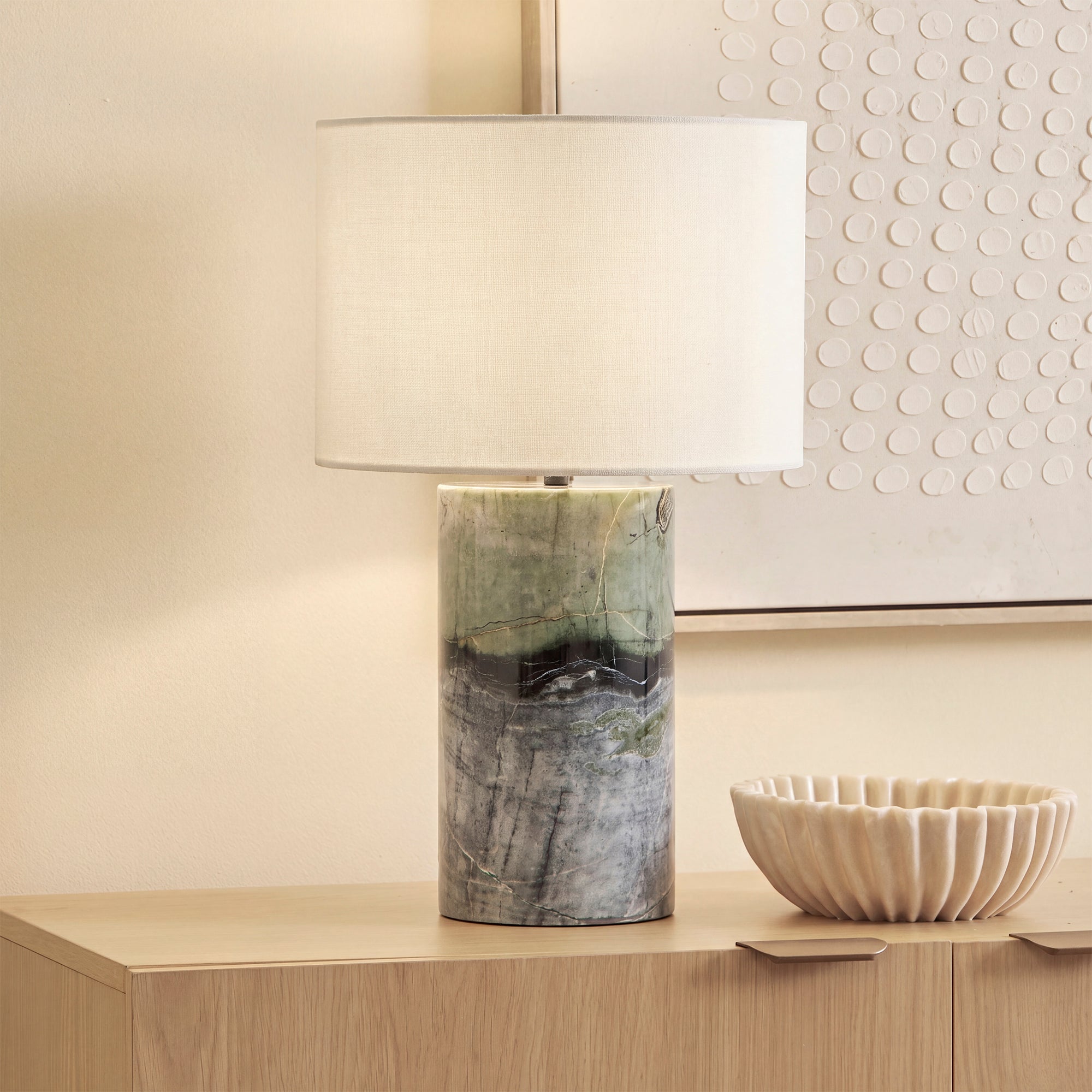 Quinn Marble Table Lamp Jade