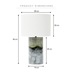 Quinn Marble Table Lamp Jade (Set of 2)