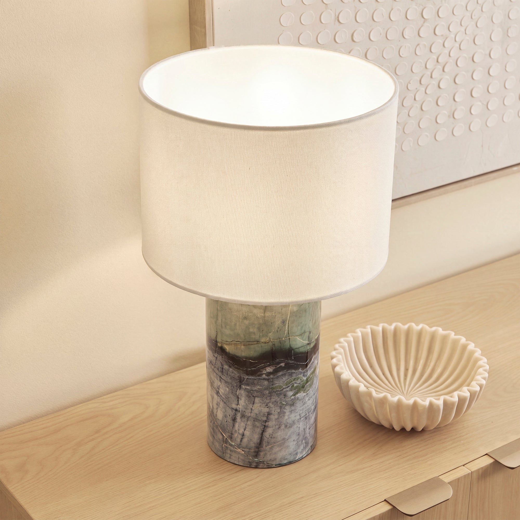 Quinn Marble Table Lamp Jade