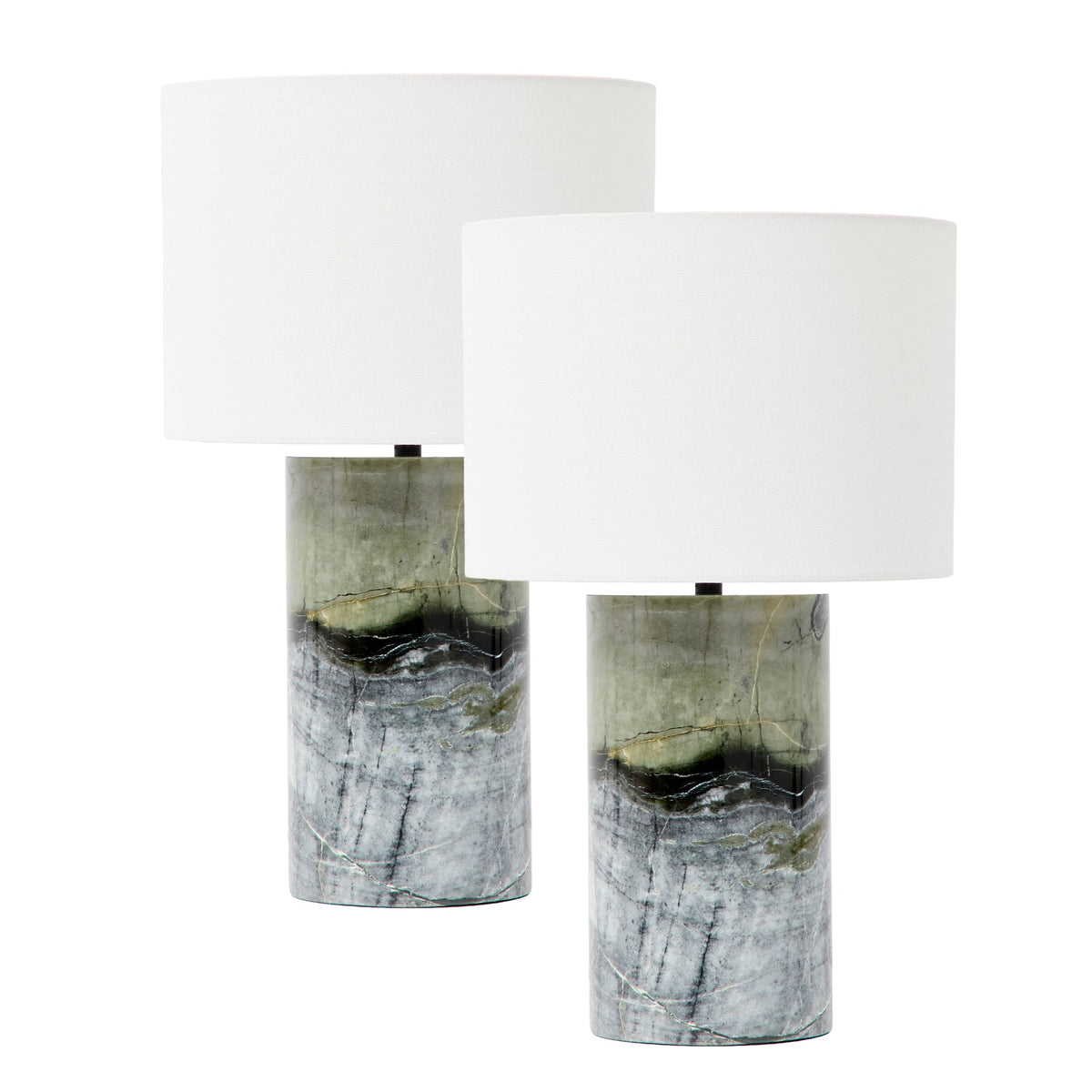 Quinn Marble Table Lamp Jade (Set of 2)