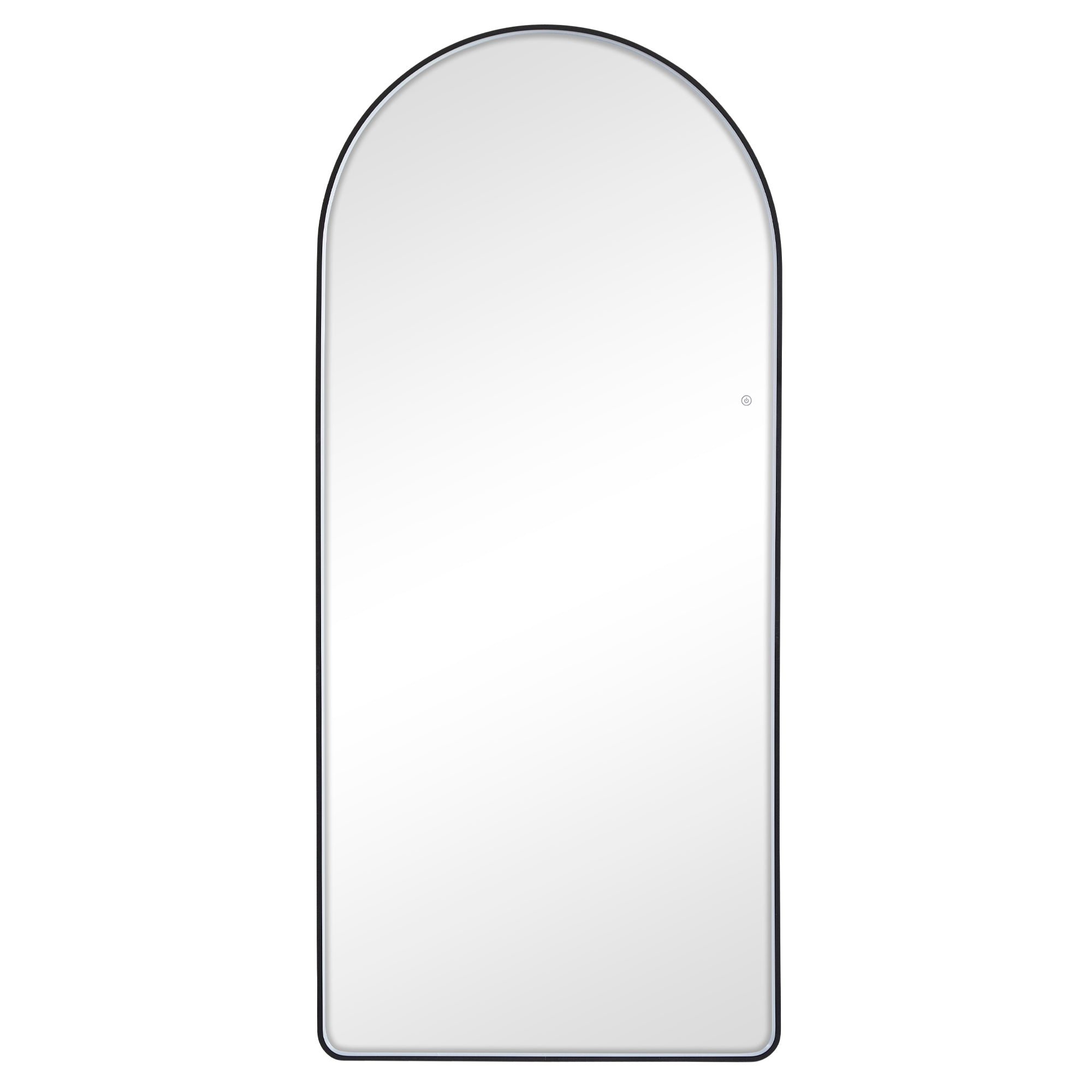 Luna 180cm Arch Front Illuminated Mirror Black