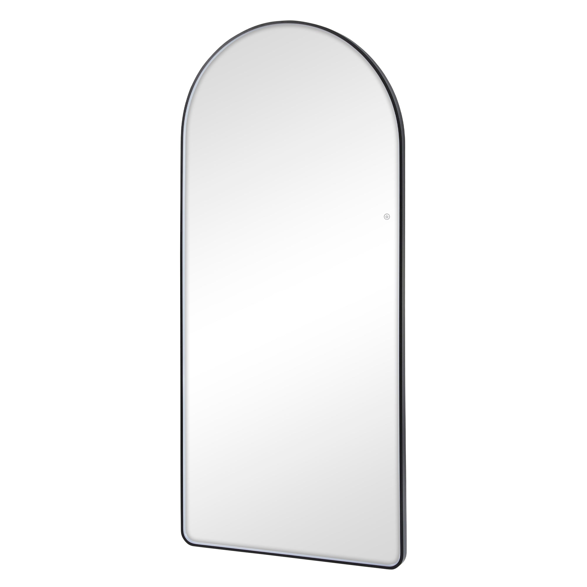 Luna 180cm Arch Front Illuminated Mirror Black