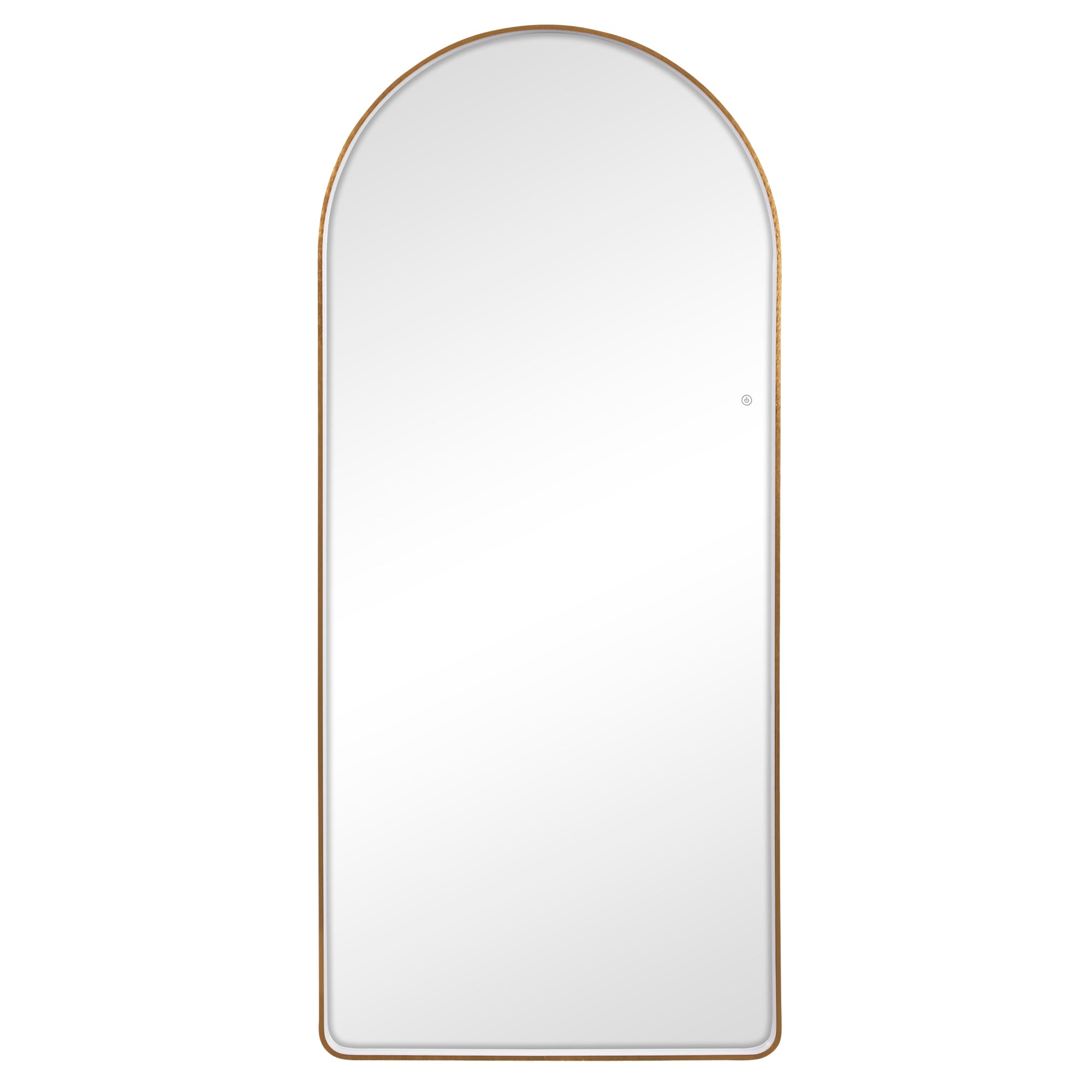 Luna 180cm Arch Front Illuminated Mirror Gold