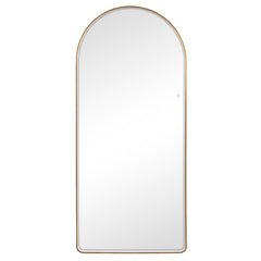 Luna 180cm Arch Front Illuminated Mirror Gold