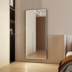 Luna 180cm Rectangle Front Illuminated Mirror Black