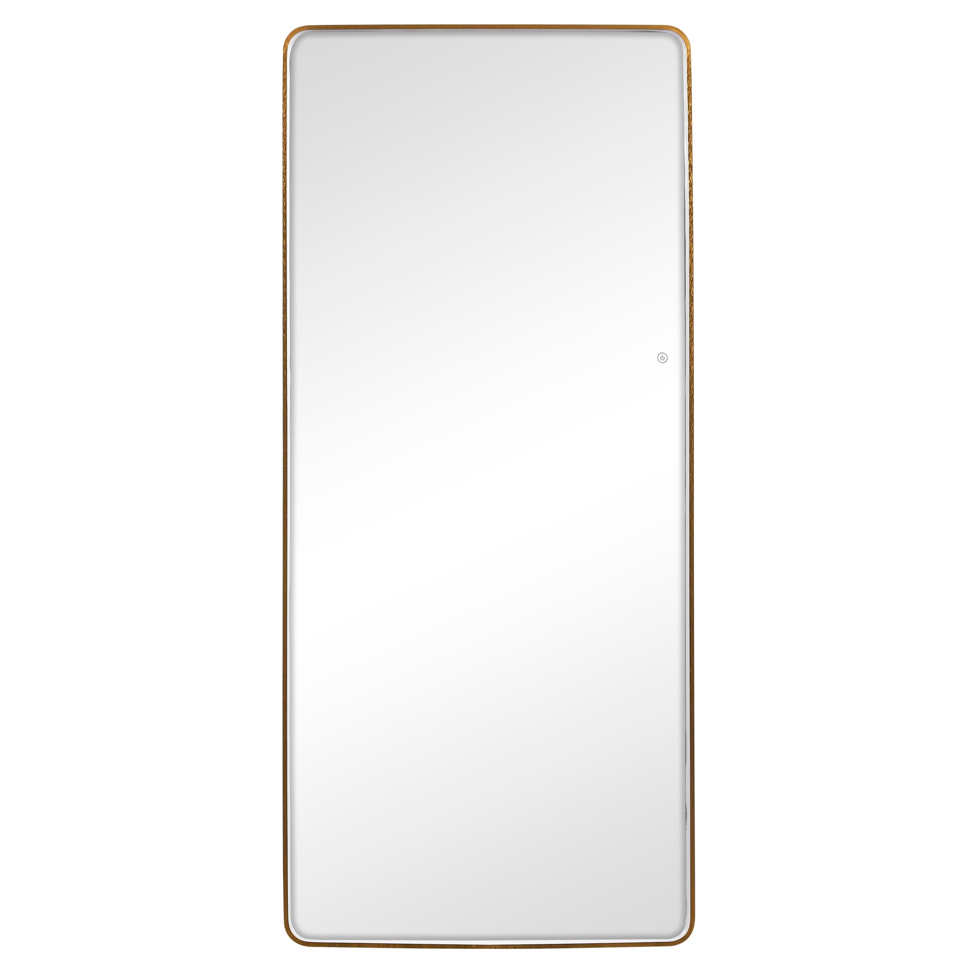 Luna 180cm Rectangle Front Illuminated Mirror Gold