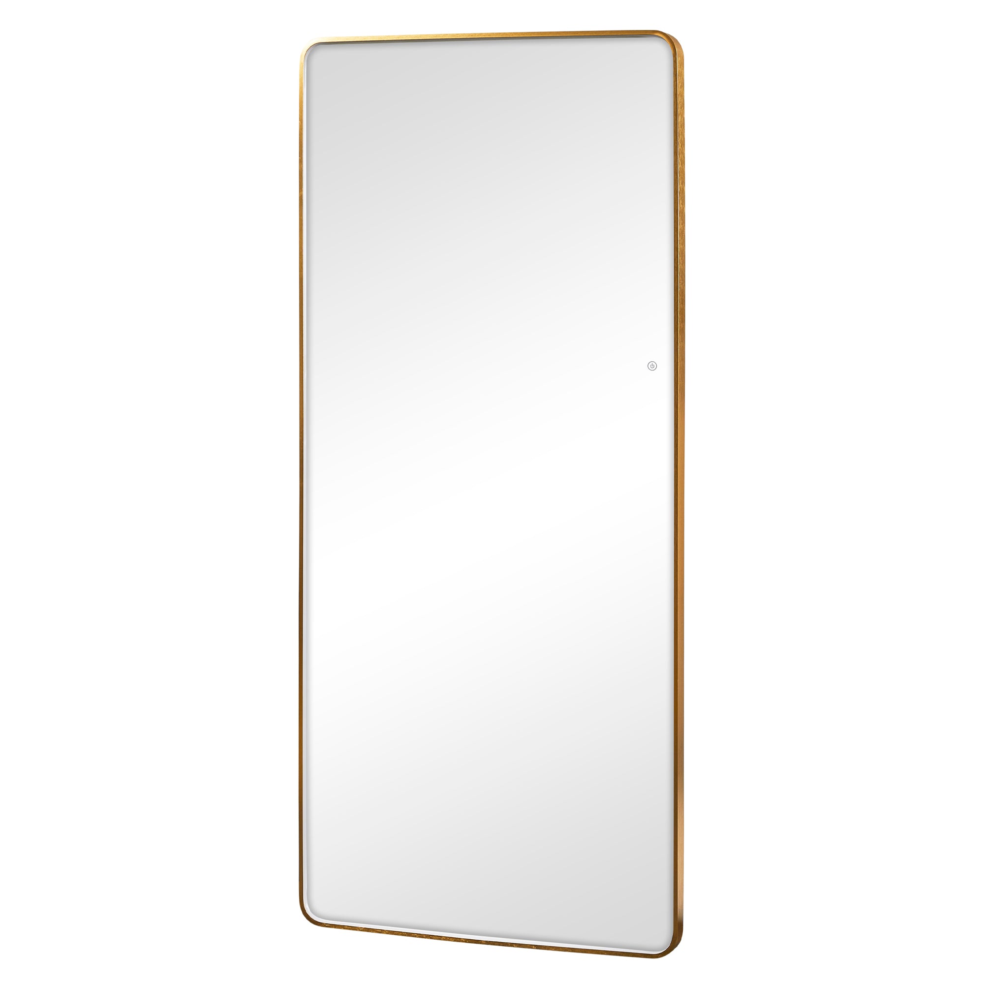 Luna 180cm Rectangle Front Illuminated Mirror Gold