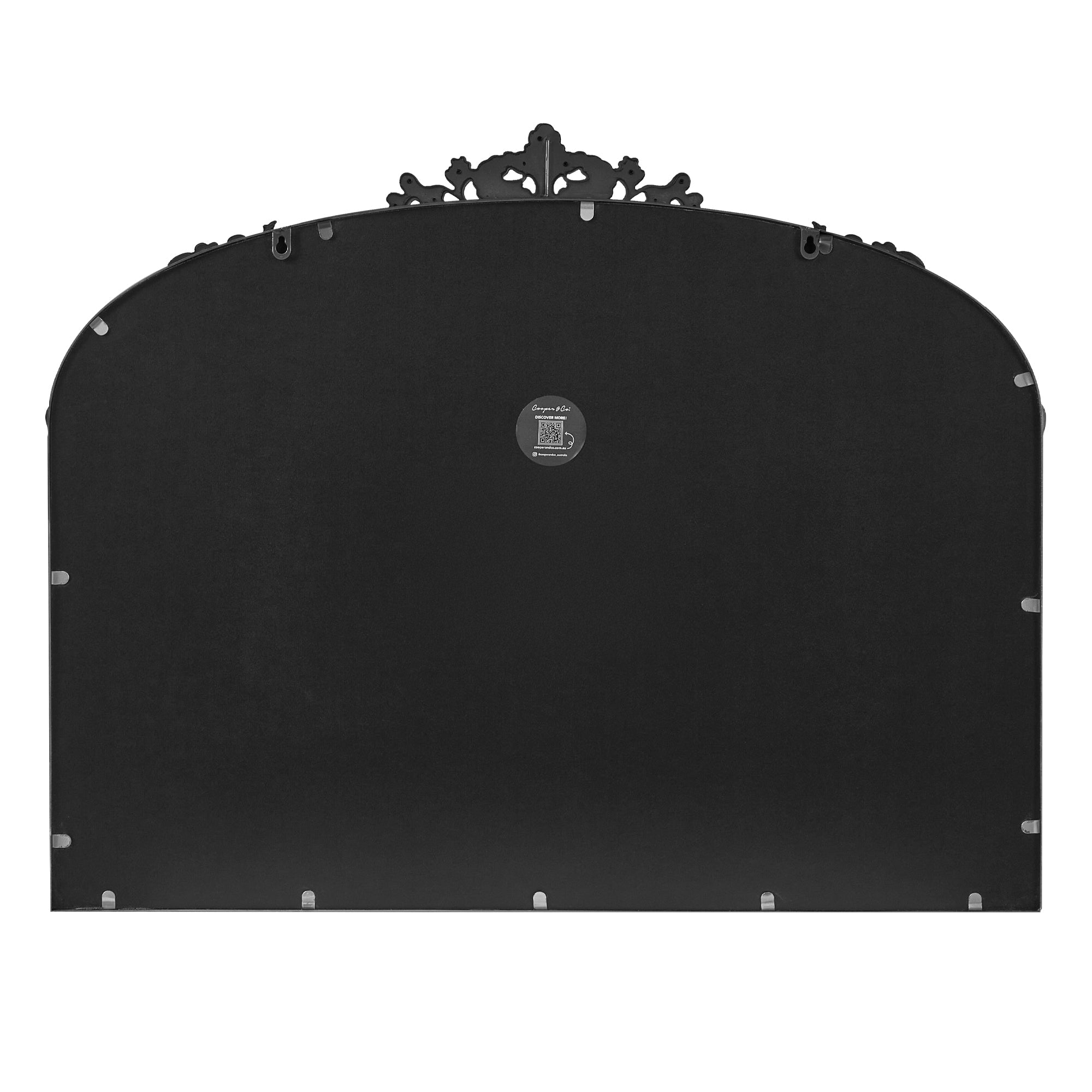 Florence 100cm Baroque Mirror Black