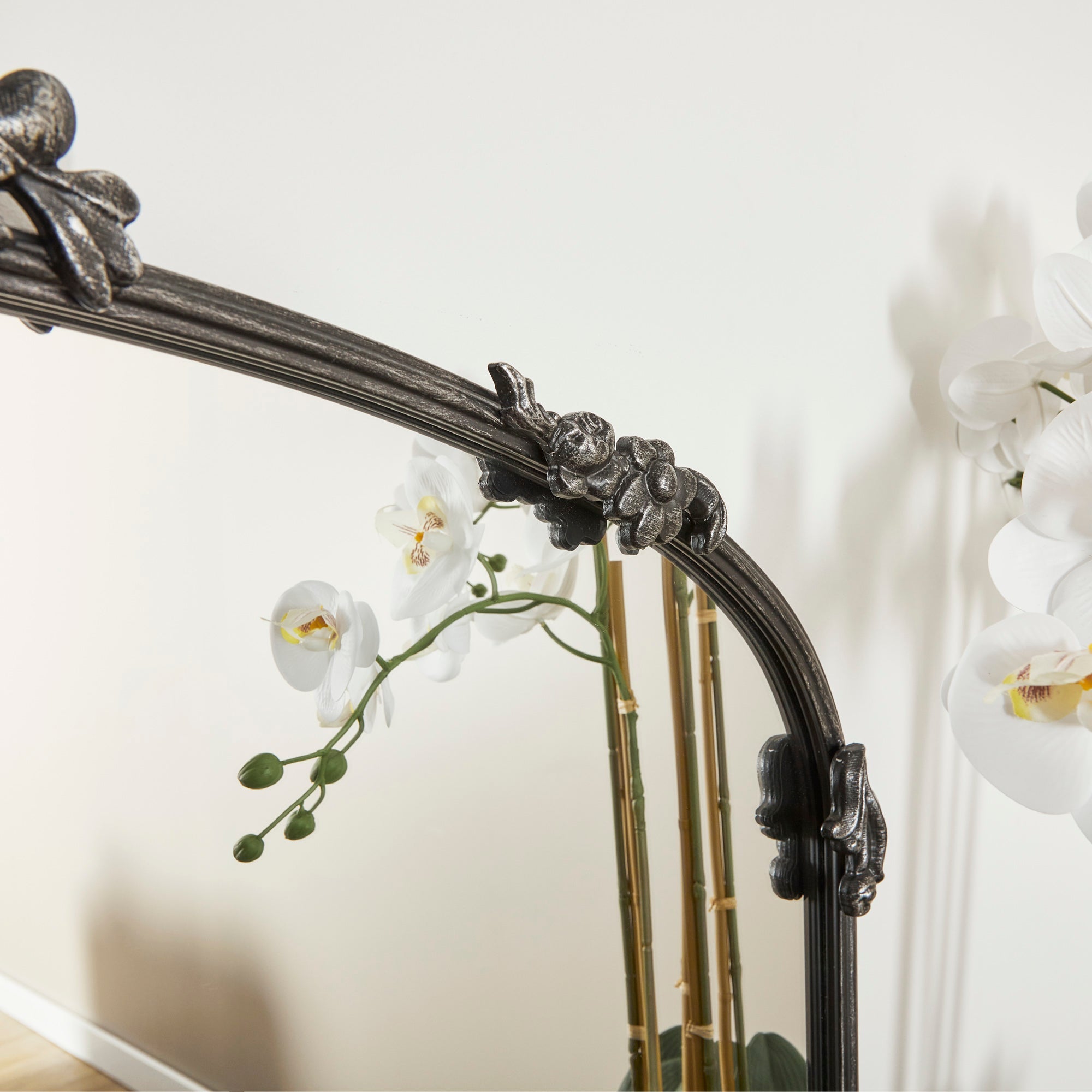Florence 100cm Baroque Mirror Black