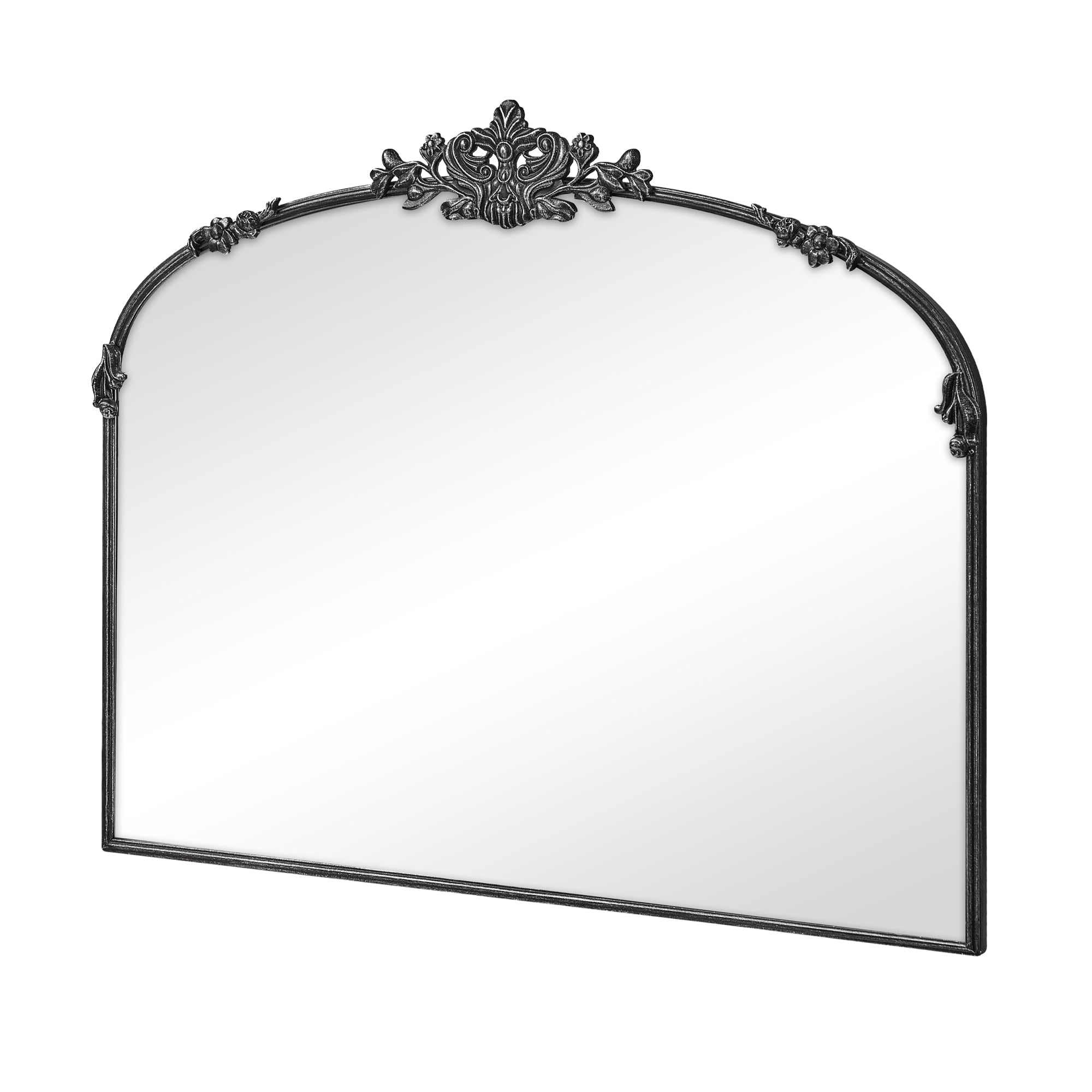 Florence 100cm Baroque Mirror Black