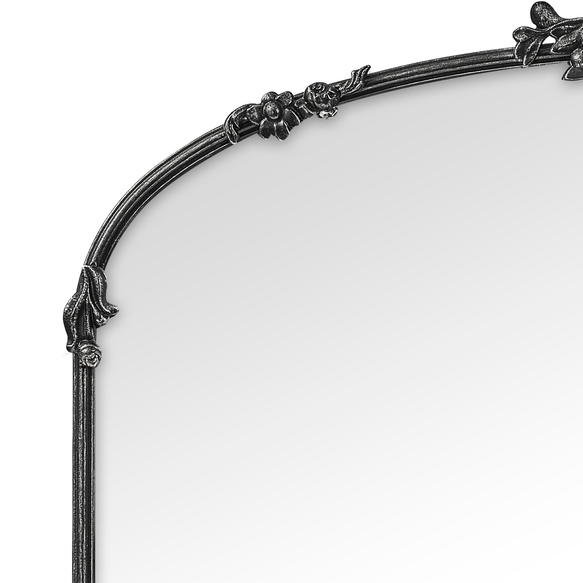 Florence 100cm Baroque Mirror Black