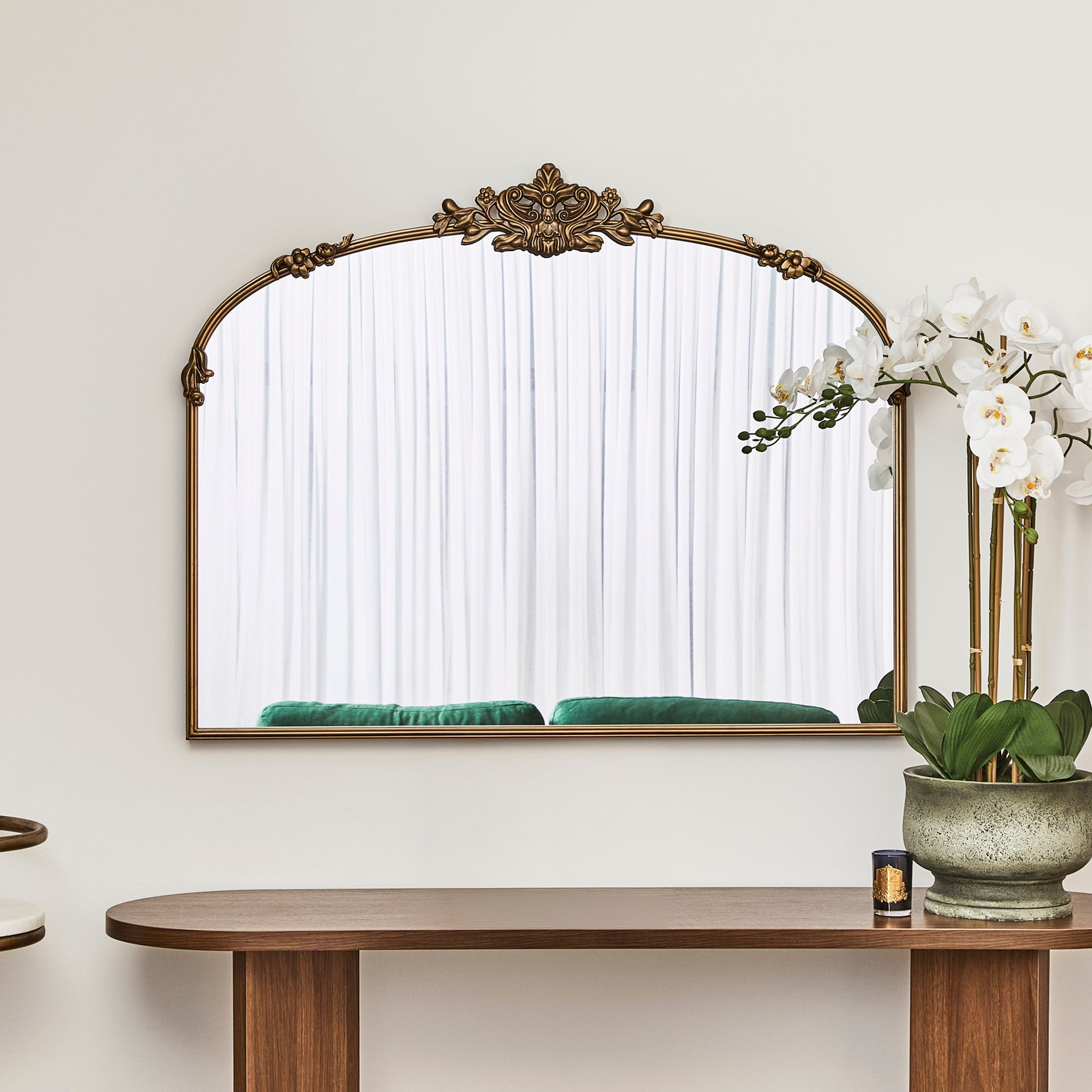 Florence 100cm Baroque Mirror Gold