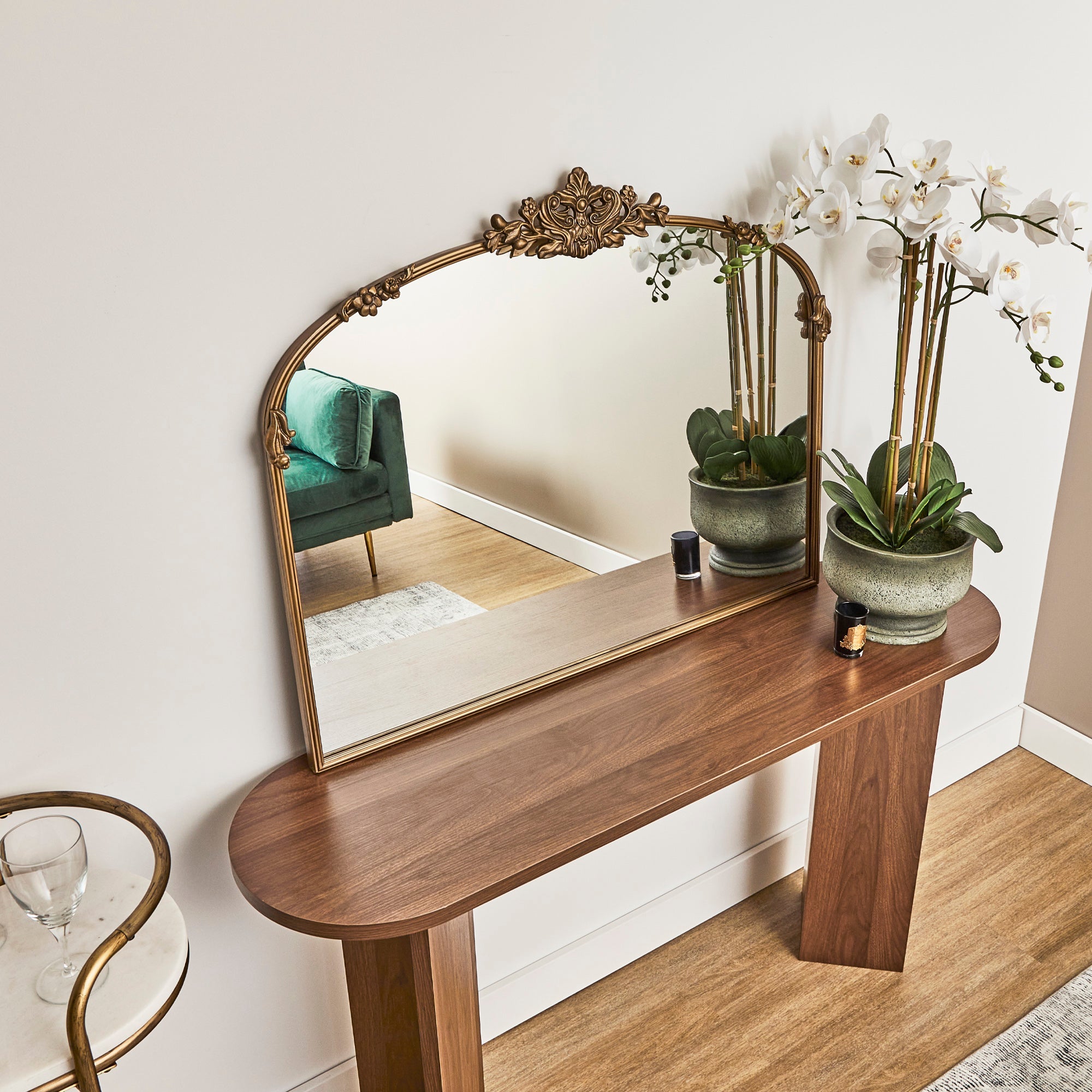Florence 100cm Baroque Mirror Gold