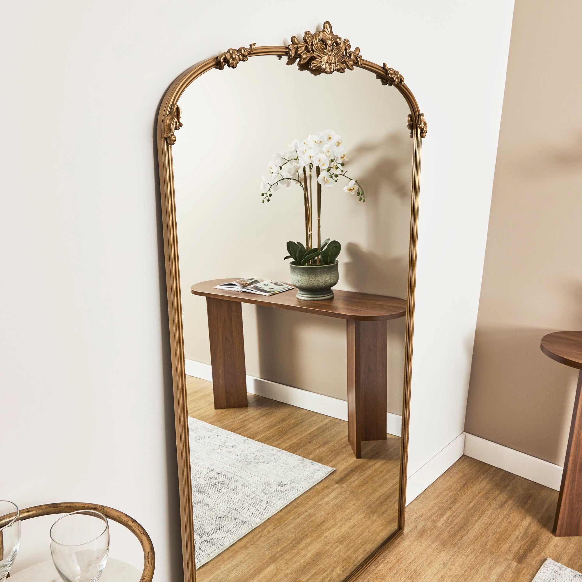 Florence XL 180cm Baroque Mirror Gold