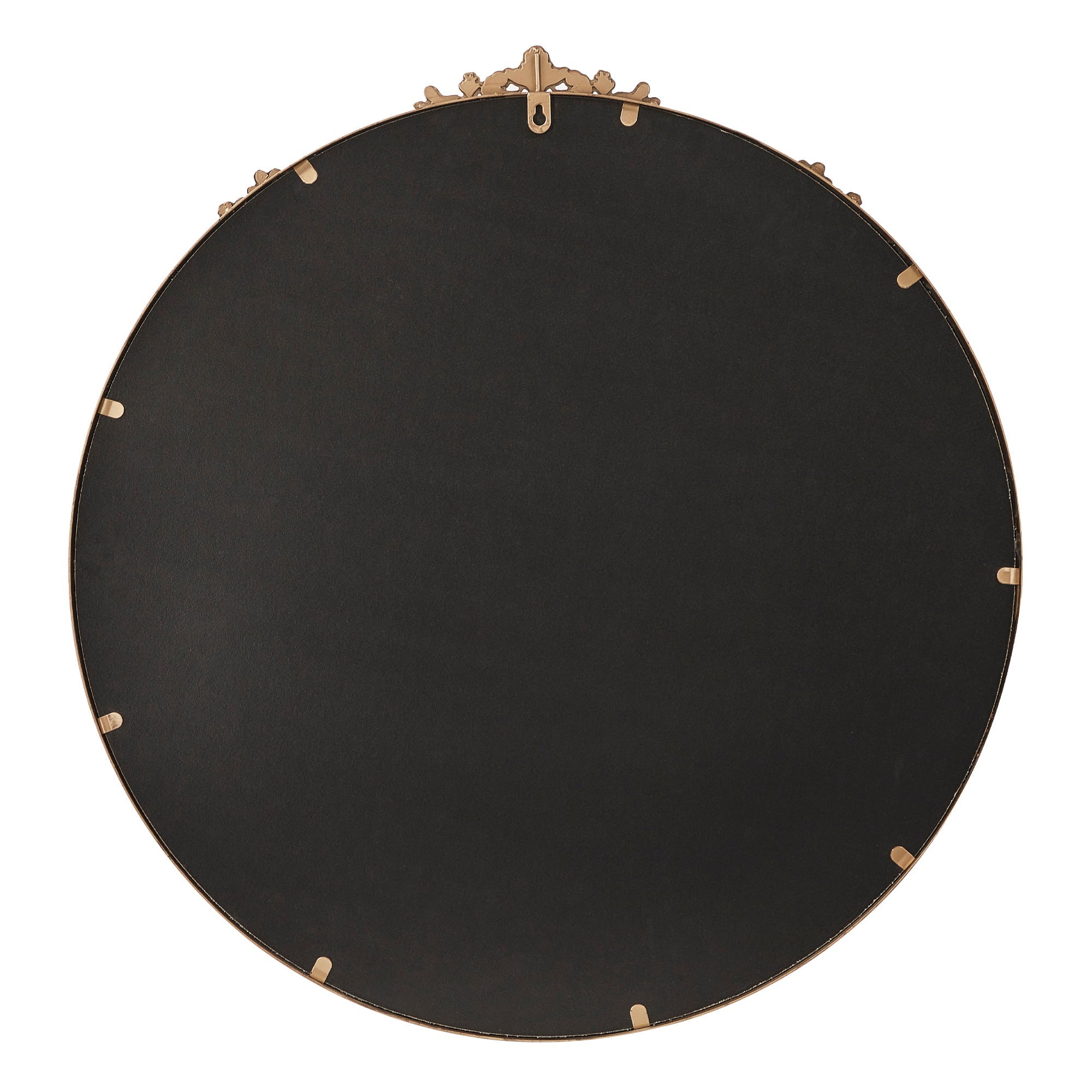 Florence 80cm Baroque Round Mirror Gold