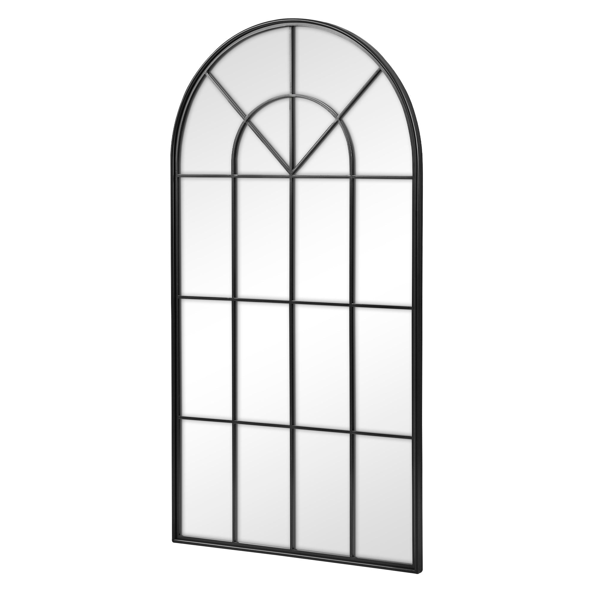 Grace 172cm Arch Iron Mirror Black