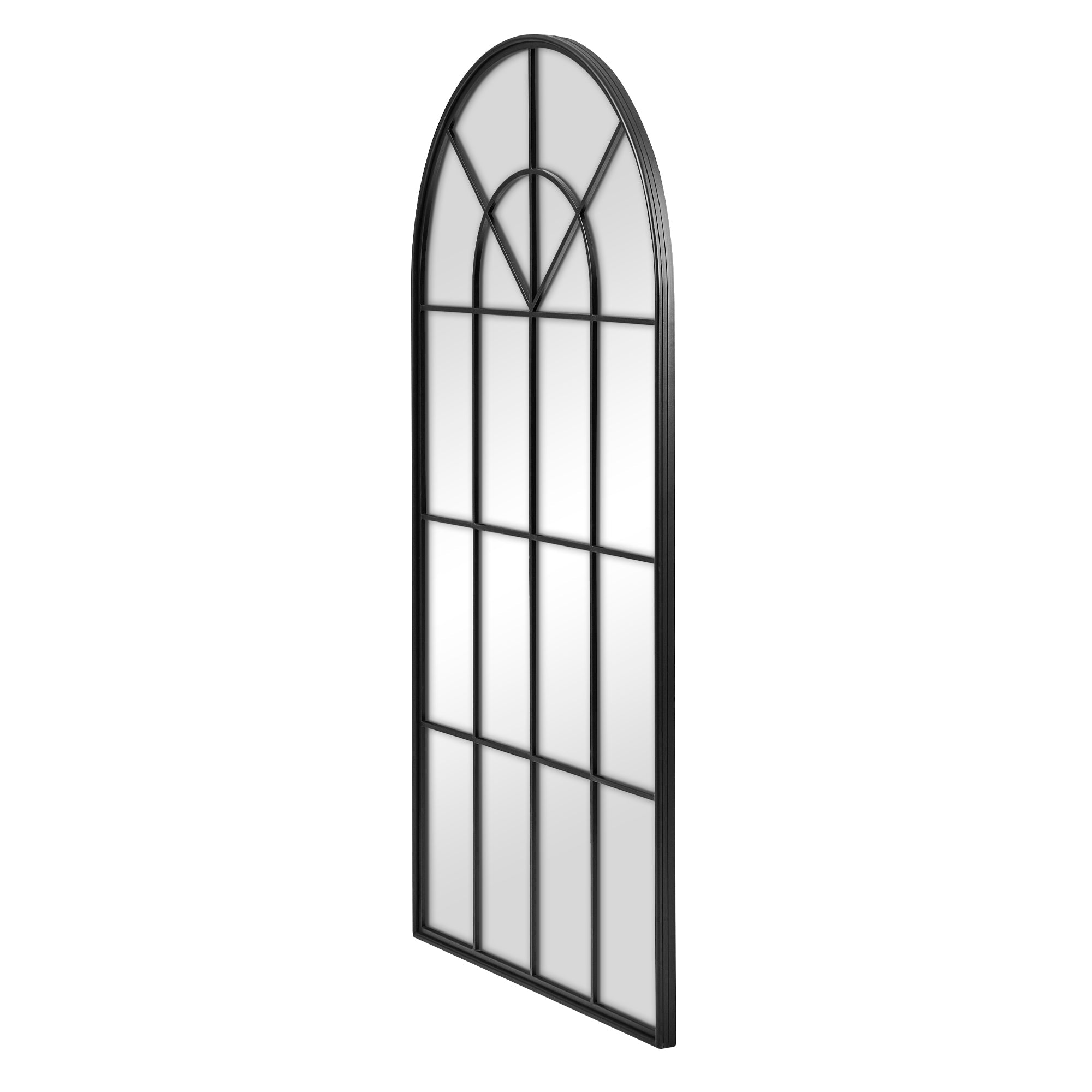Grace 172cm Arch Iron Mirror Black