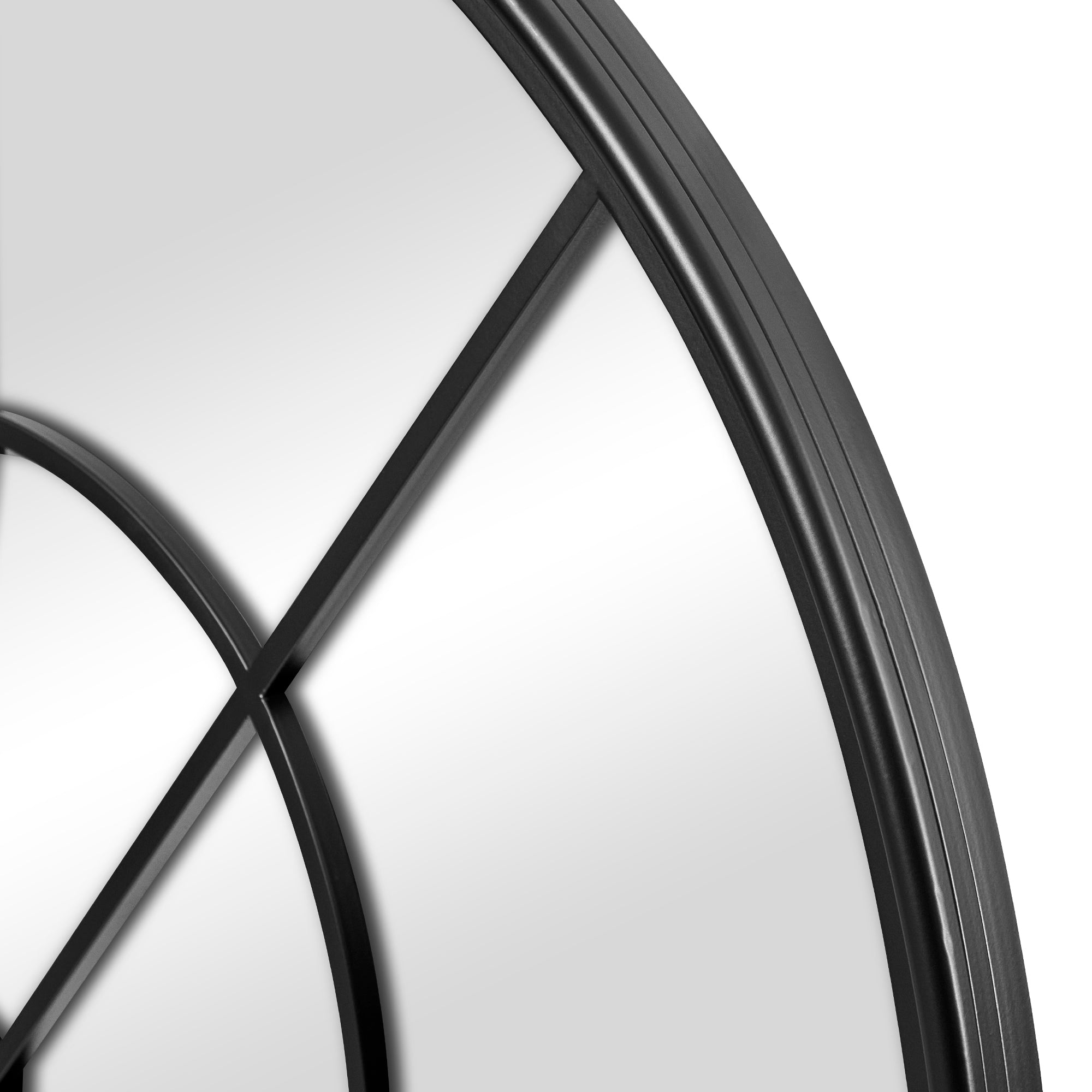 Grace 172cm Arch Iron Mirror Black