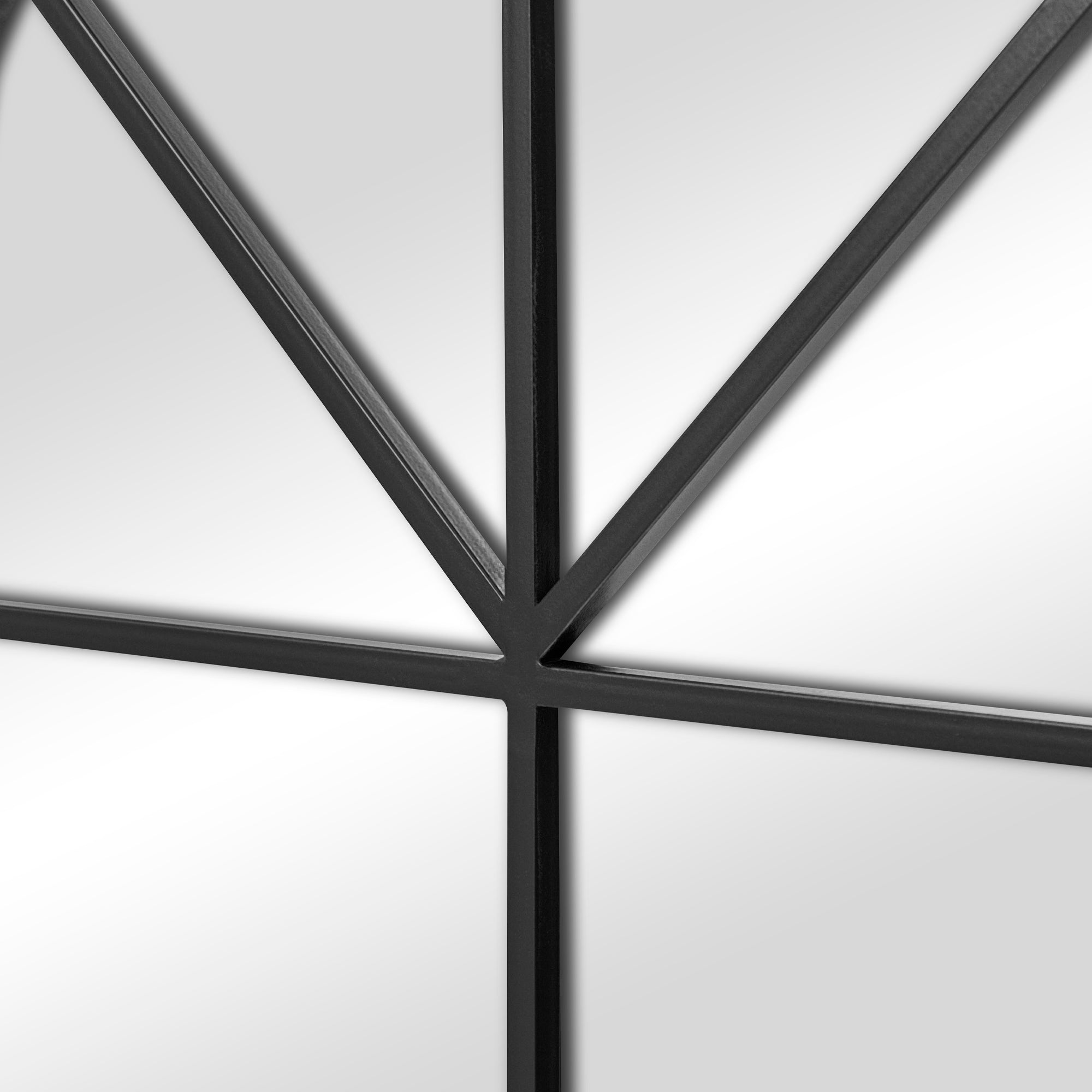 Grace 172cm Arch Iron Mirror Black