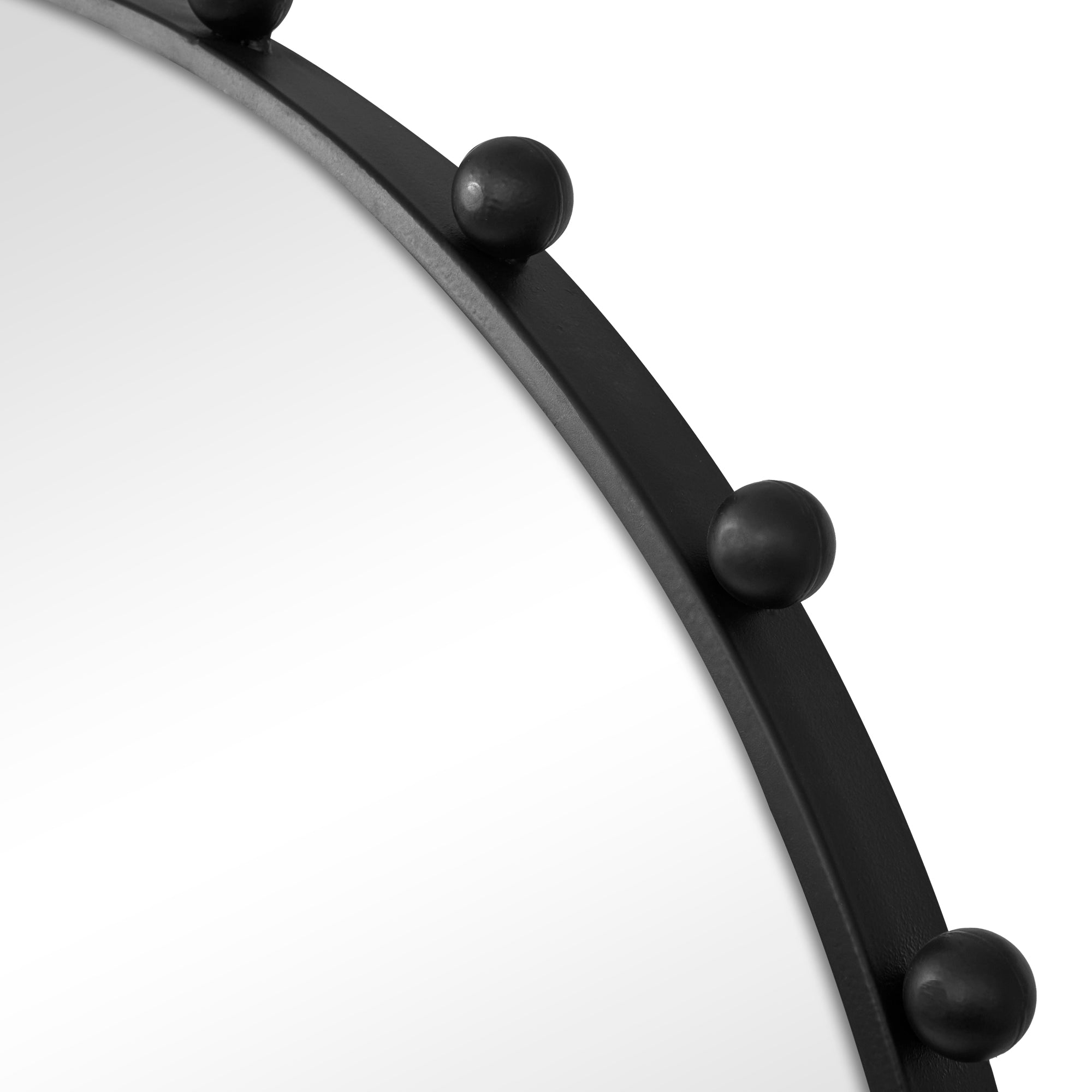 Orbit Sphere 90cm Round Mirror Black