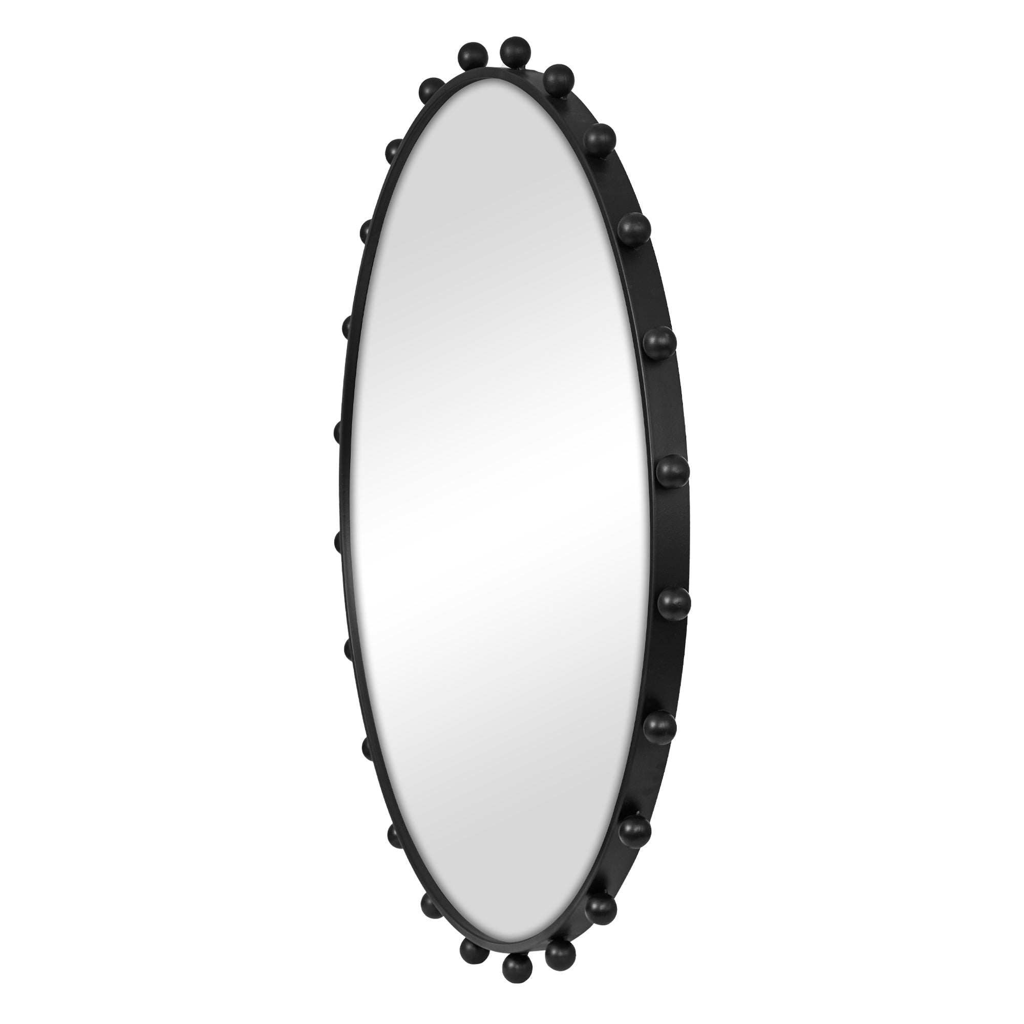 Orbit Sphere 90cm Round Mirror Black