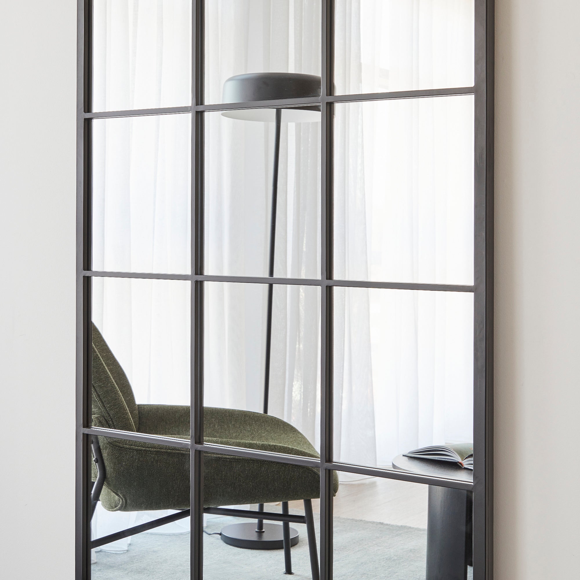 Sophia 180cm Arch Mirror Black