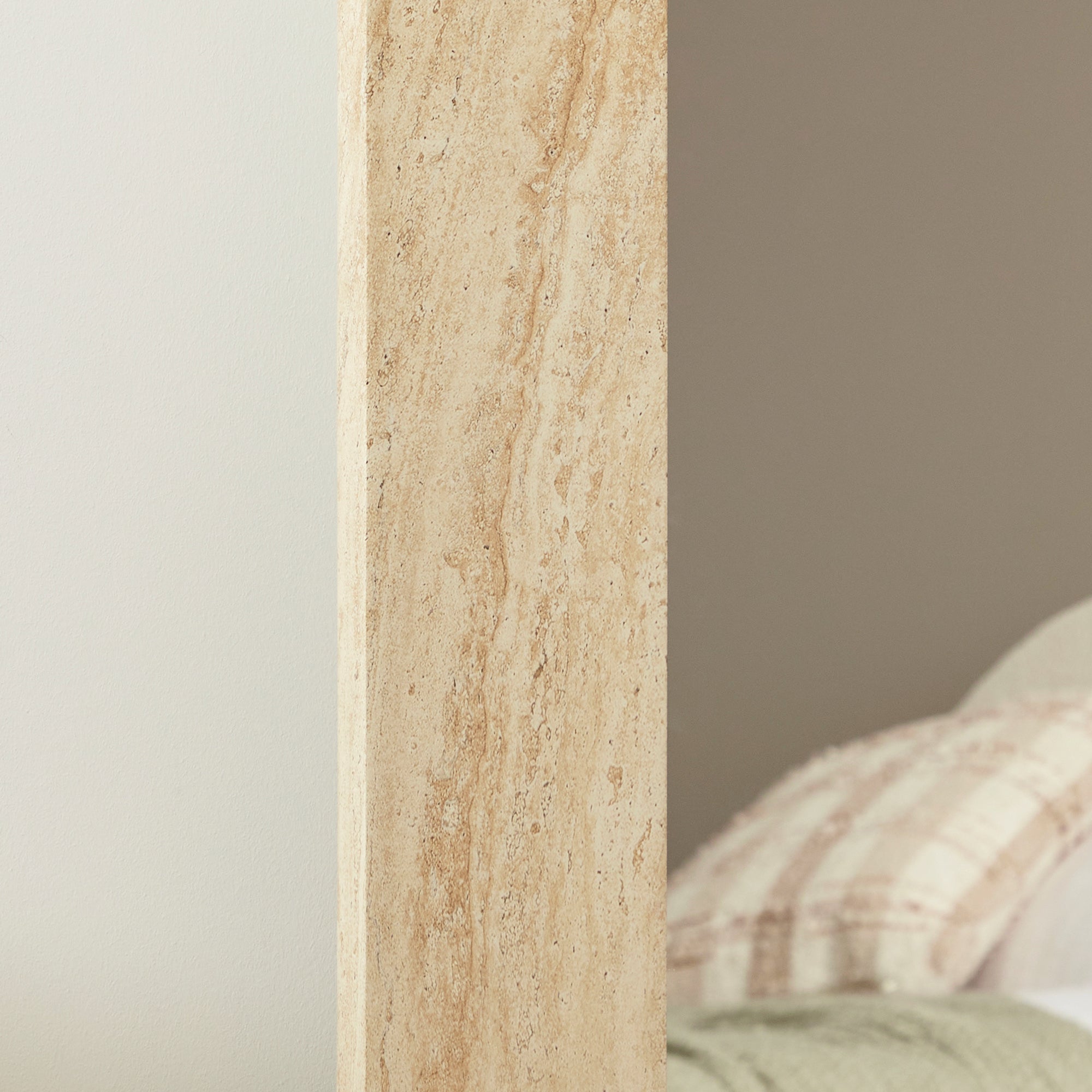 Sienna 180cm Arch Mirror Travertine Look