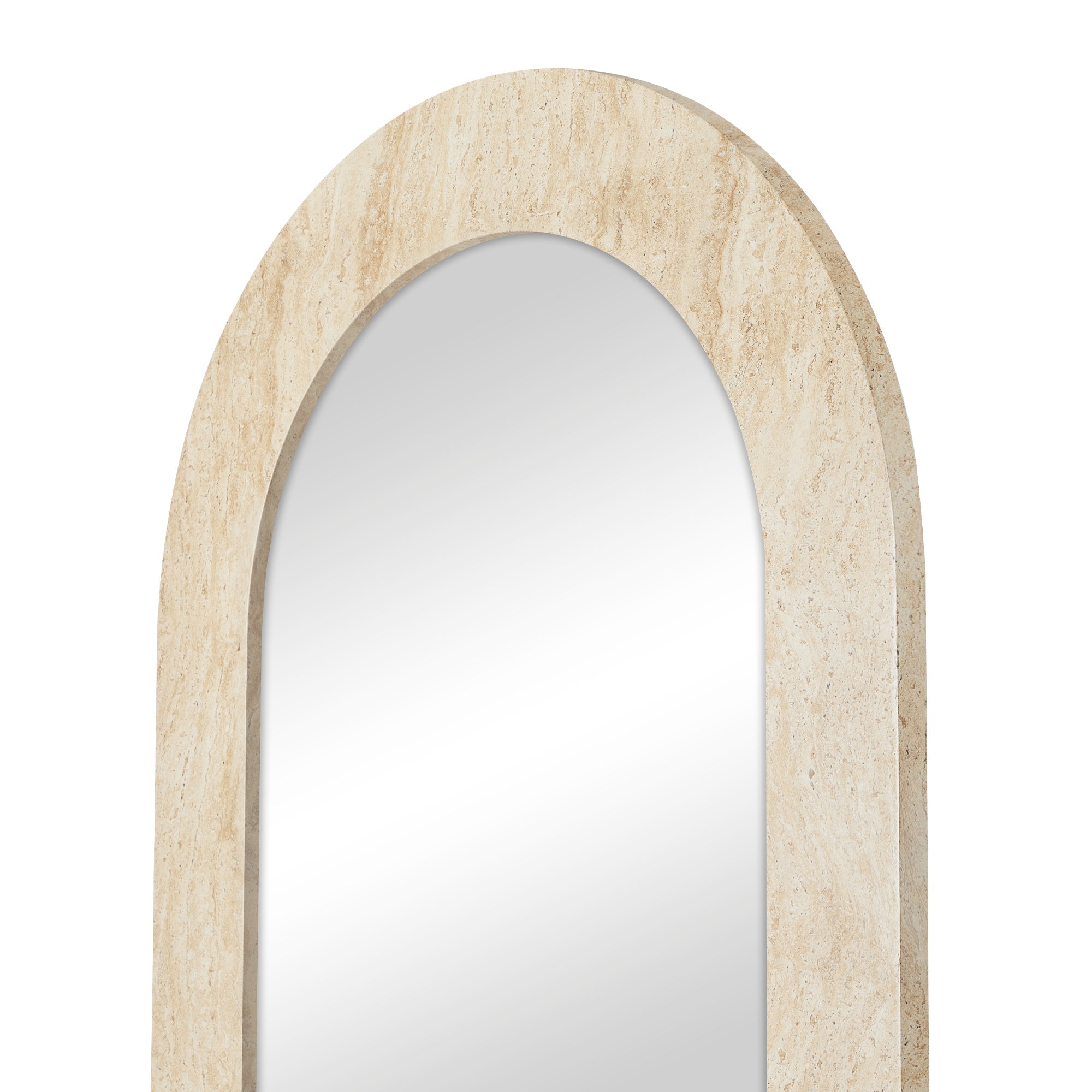 Sienna 180cm Arch Mirror Travertine Look