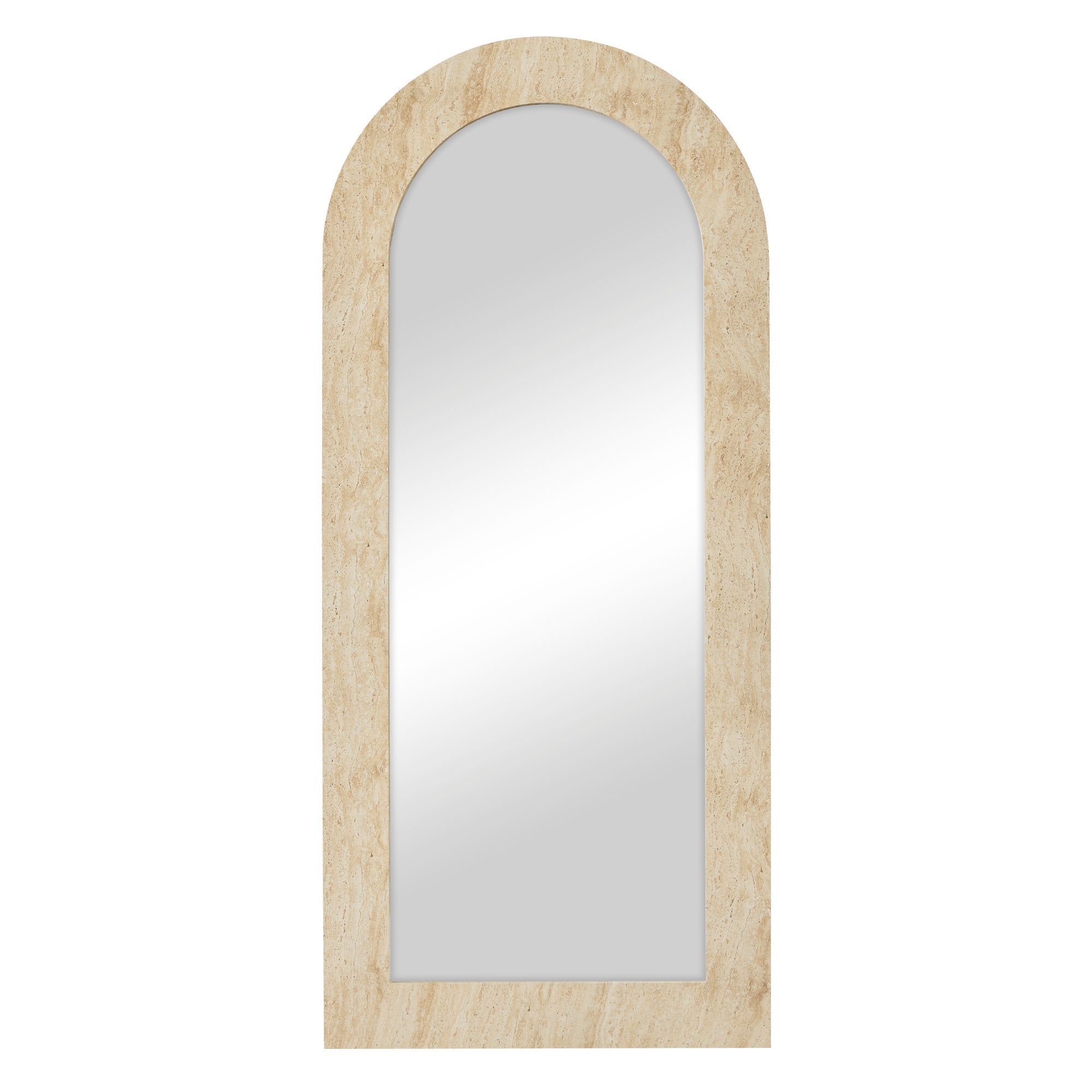 Sienna 180cm Arch Mirror Travertine Look