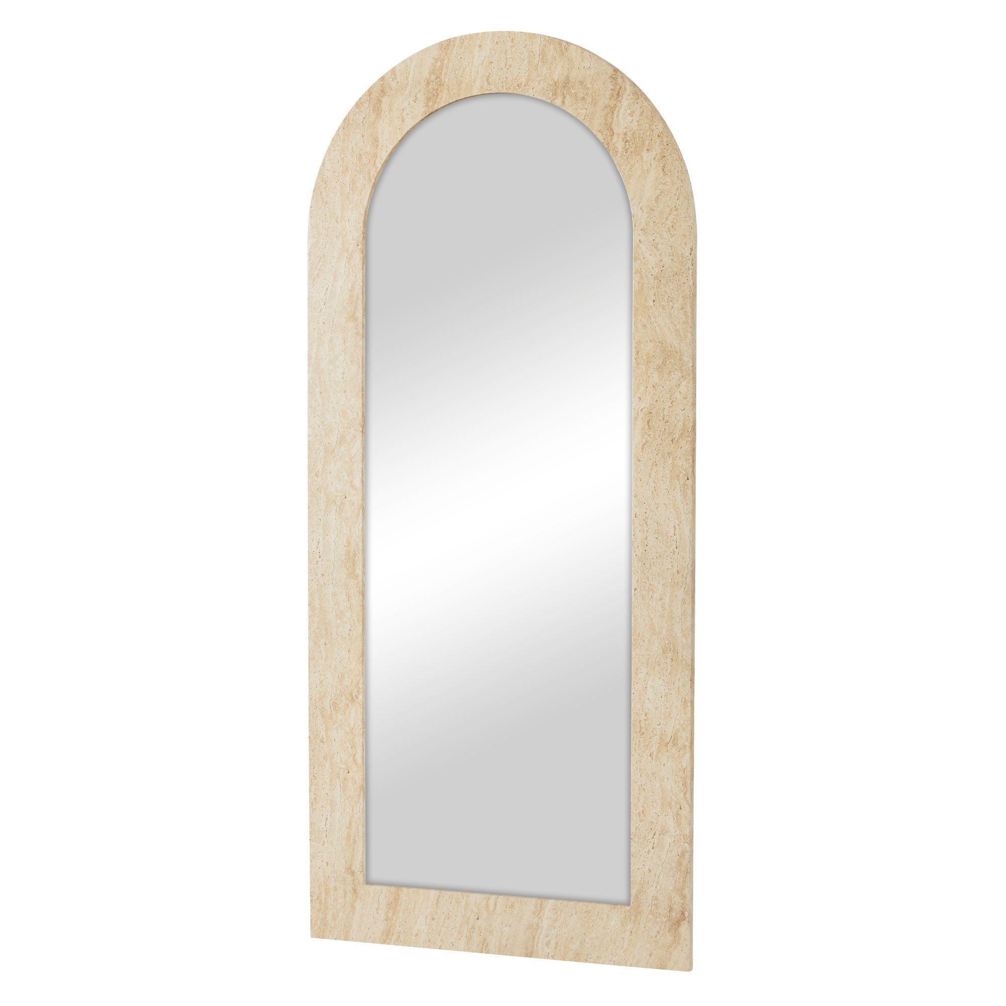 Sienna 180cm Arch Mirror Travertine Look