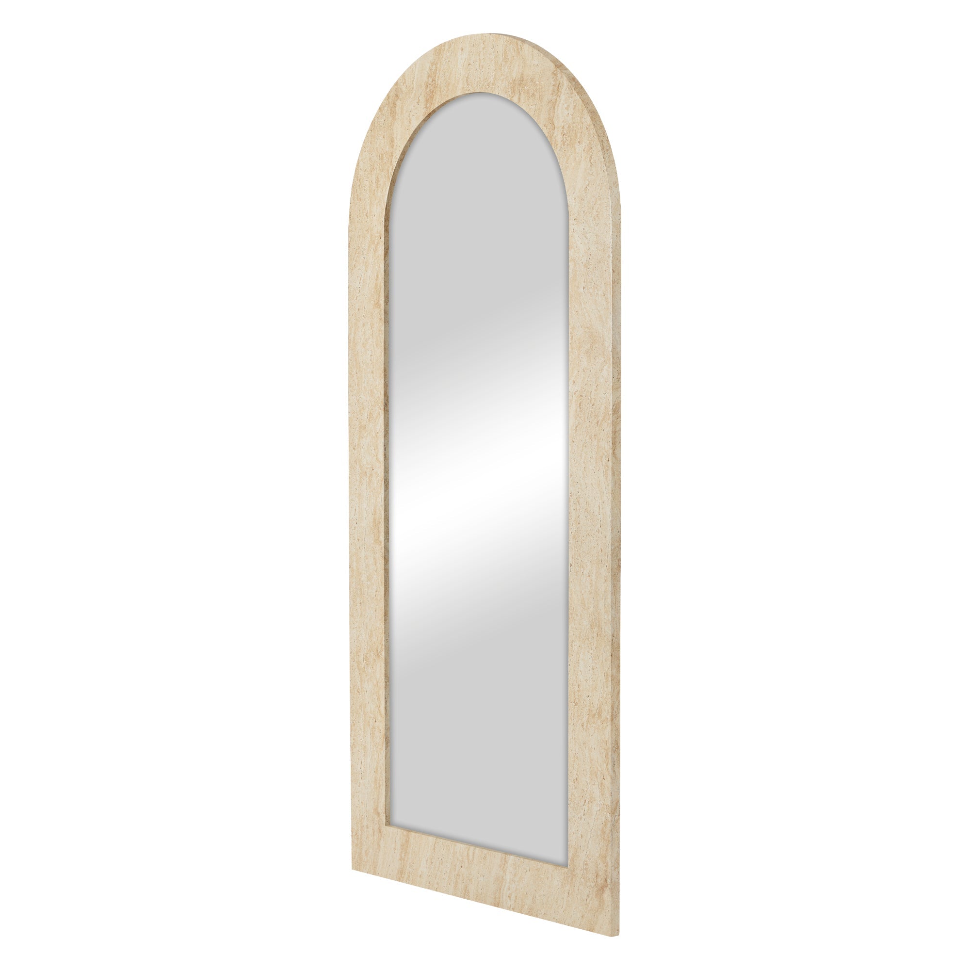 Sienna 180cm Arch Mirror Travertine Look