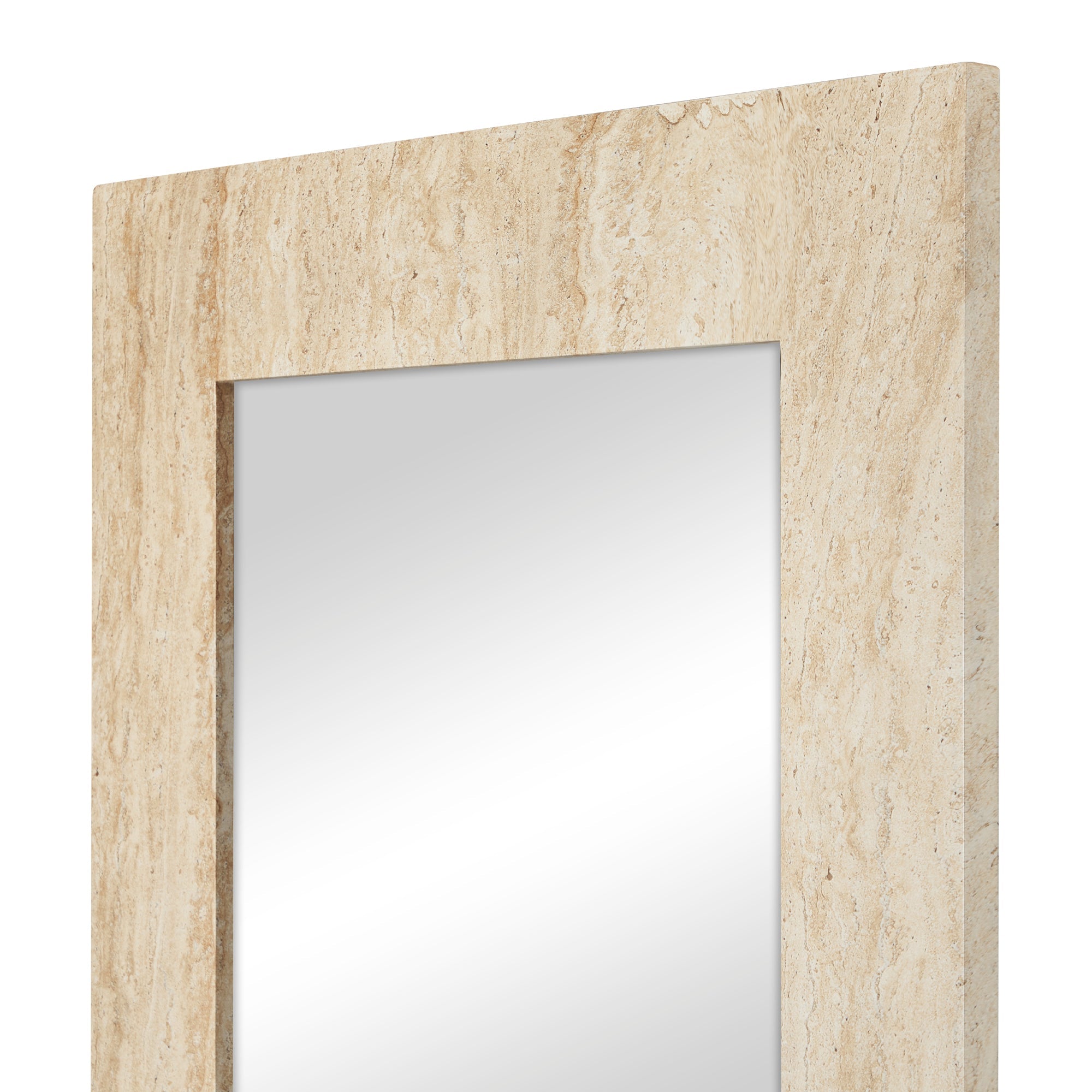 Sienna 180cm Rectangle Mirror Travertine Look