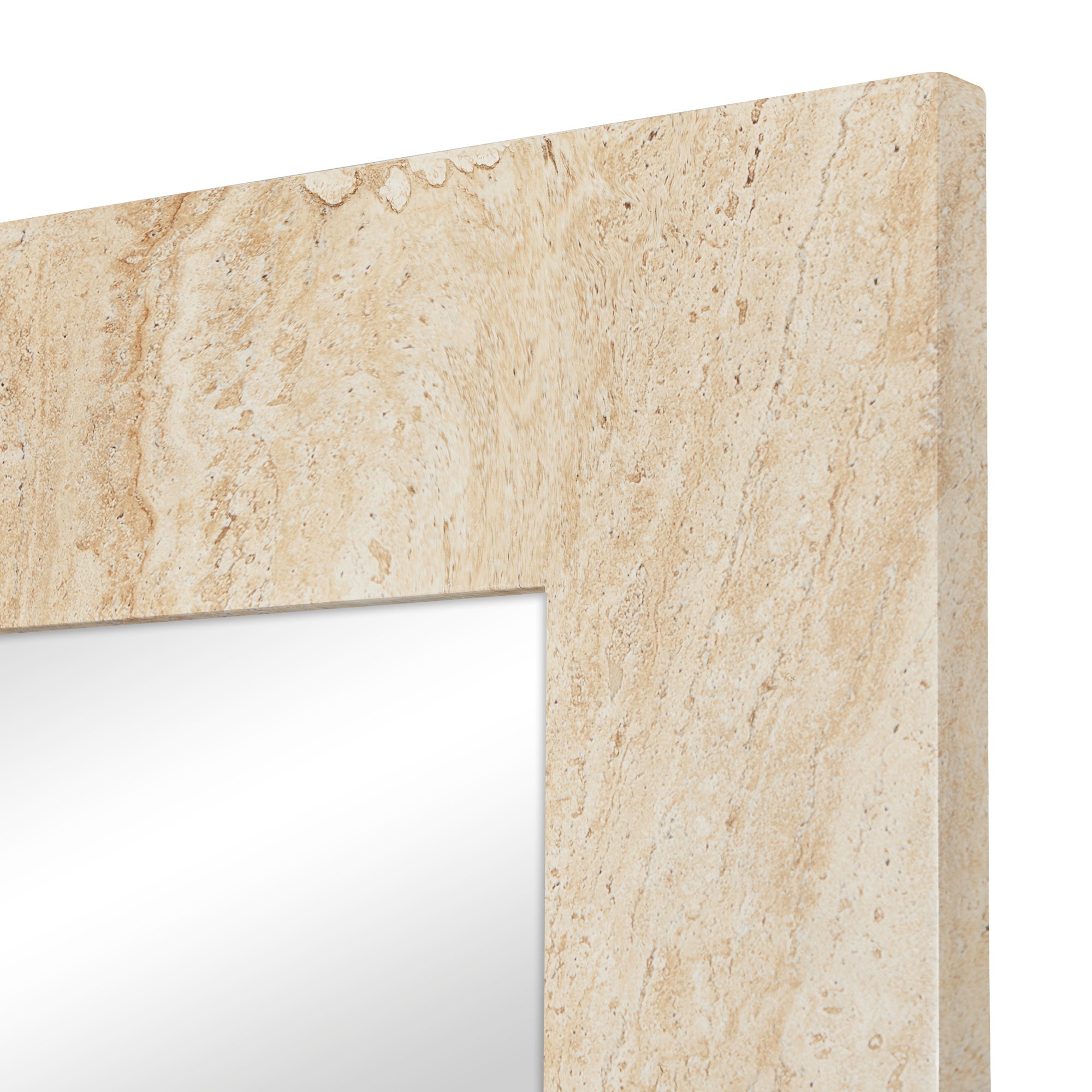 Sienna 180cm Rectangle Mirror Travertine Look