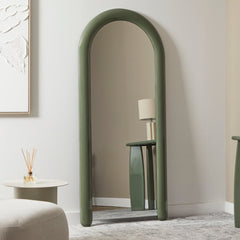 Gigi 180cm Gloss Arch Mirror Green