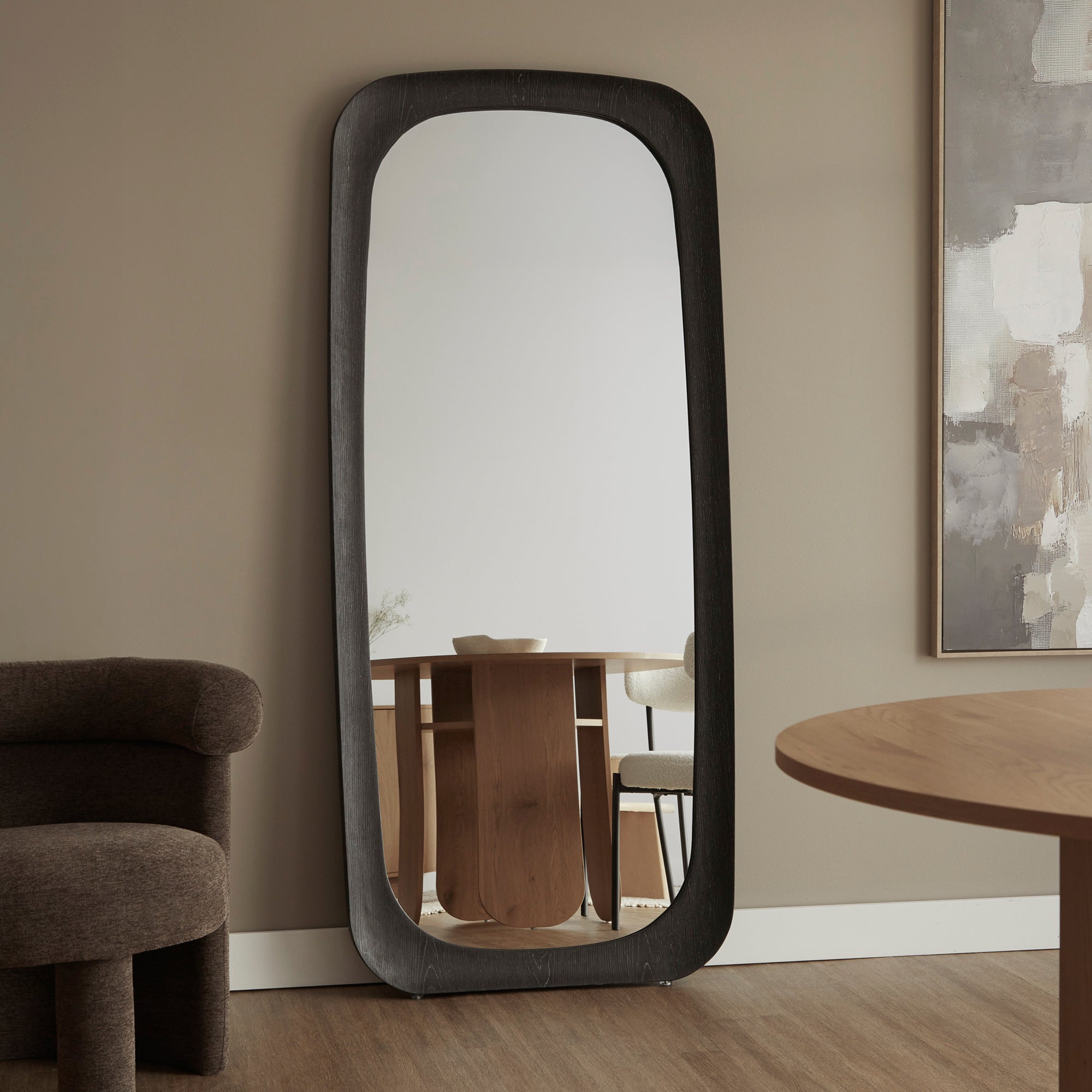 Rue 180cm Rectangle Mirror Black