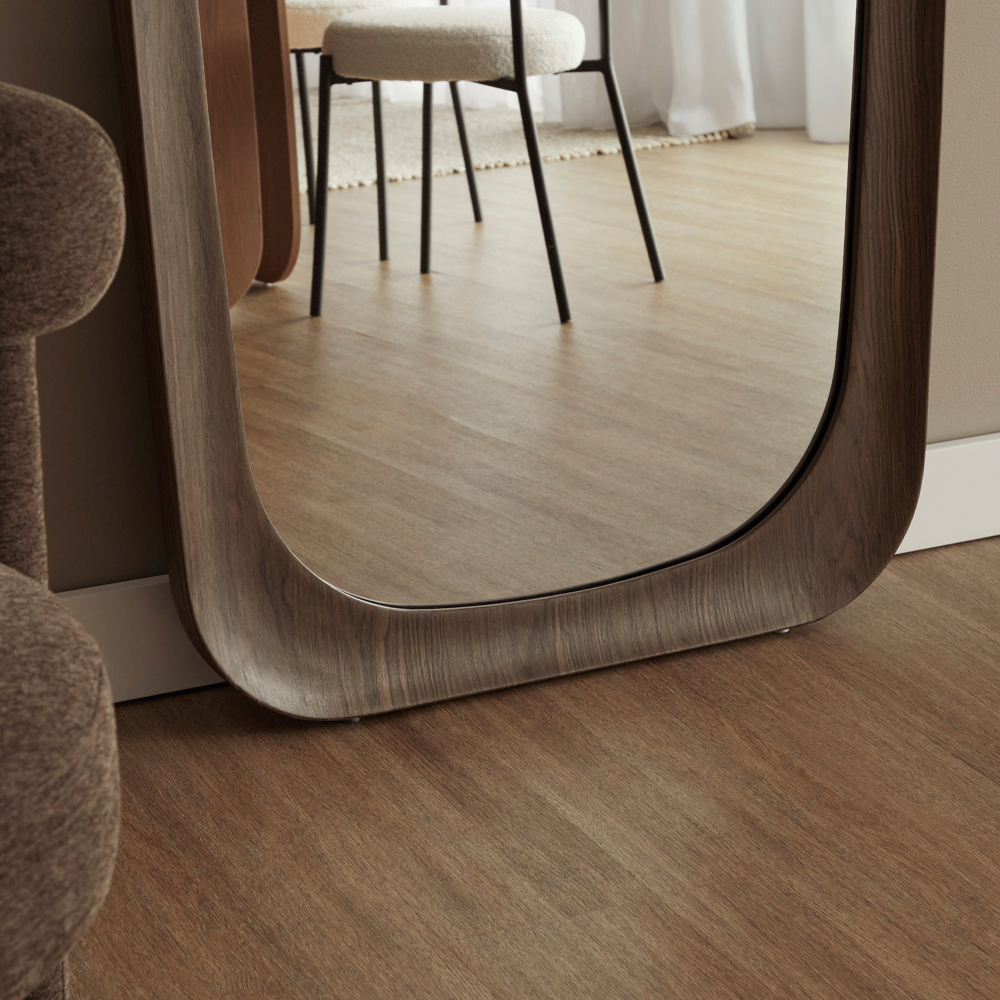 Rue 180cm Rectangle Mirror Walnut